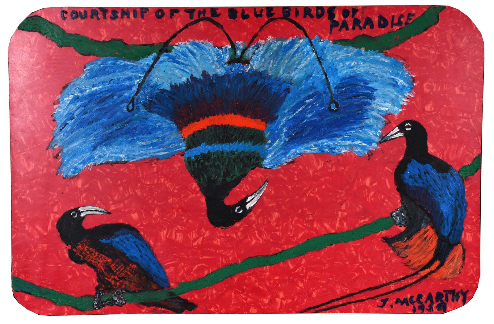 Justin McCarthy. Courtship of Blue Birds of Paradise. (1 of 6)