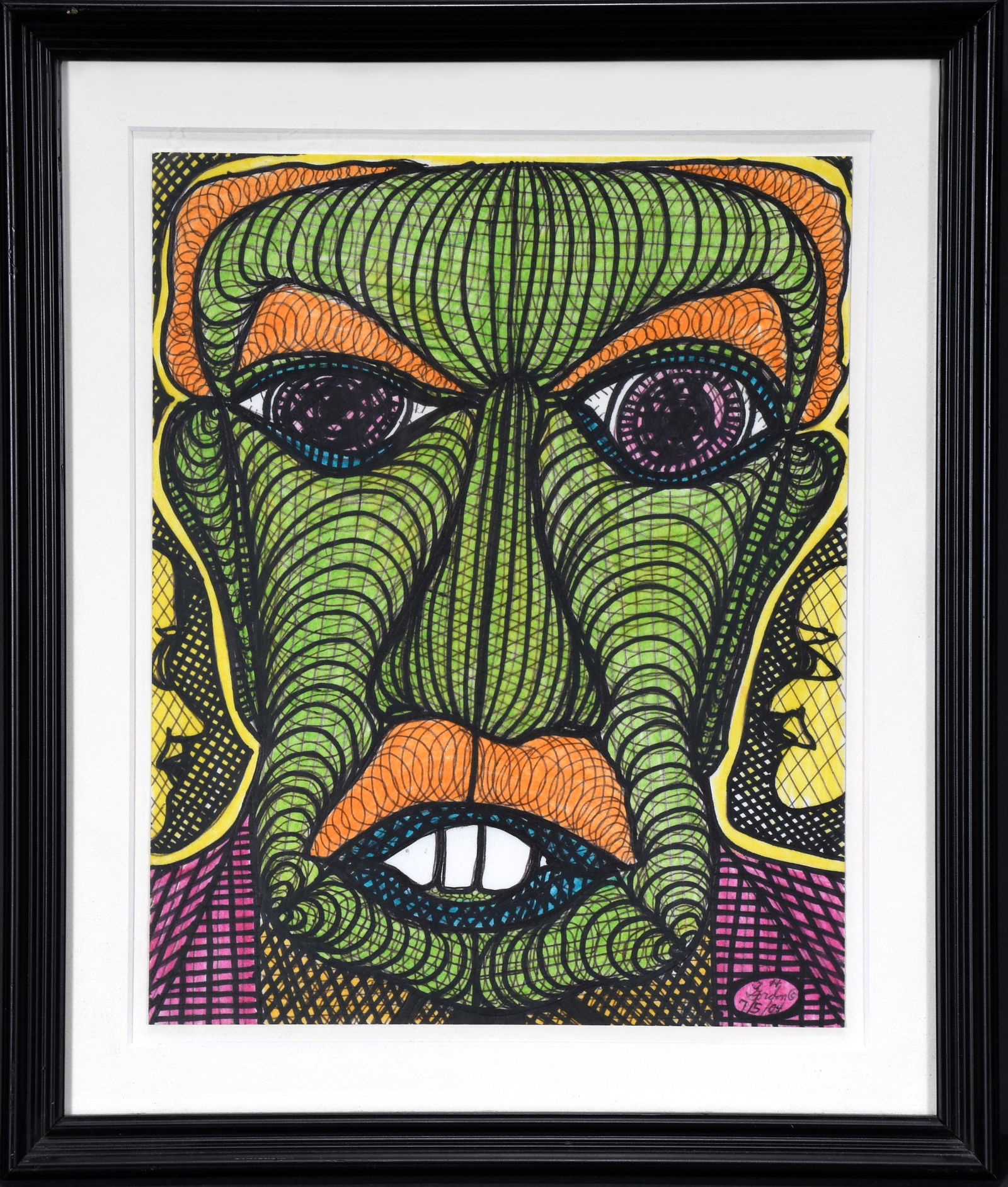 Ted Gordon. Green Portrait. (1 of 2)