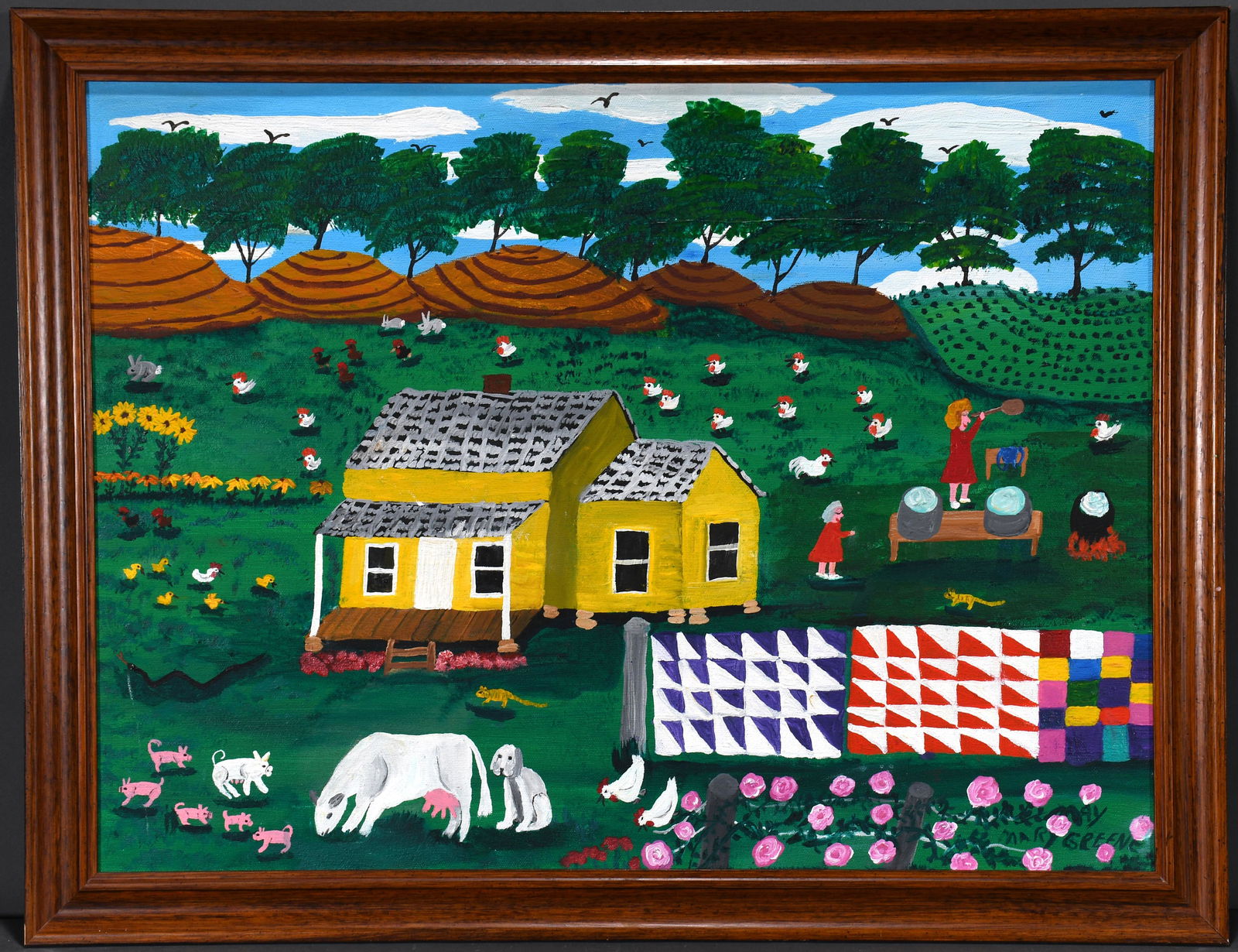 Mary Greene. Quilts Hanging In The Sun. (1 of 4)