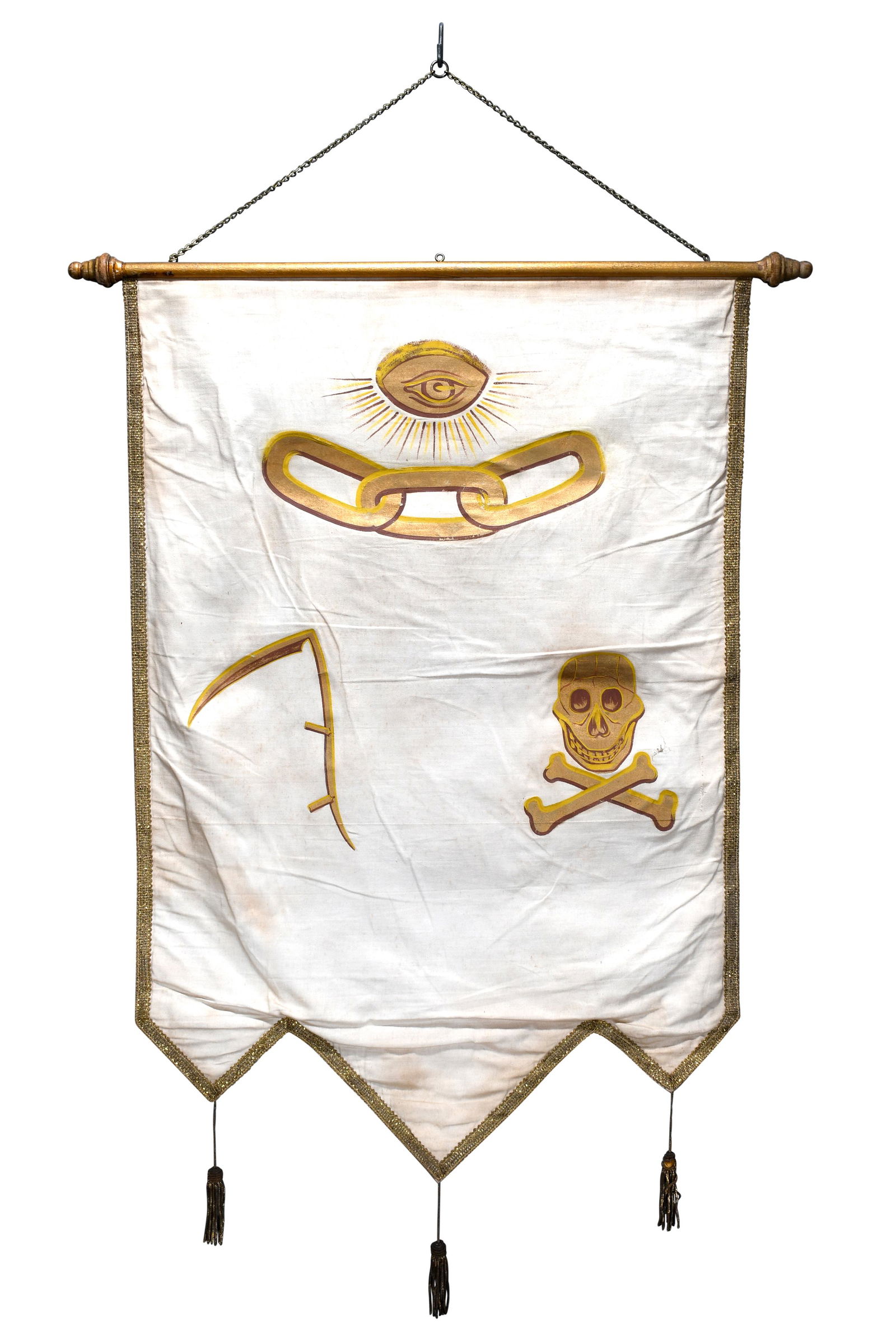 I.O.O.F. Skull Silk Banner. (1 of 5)