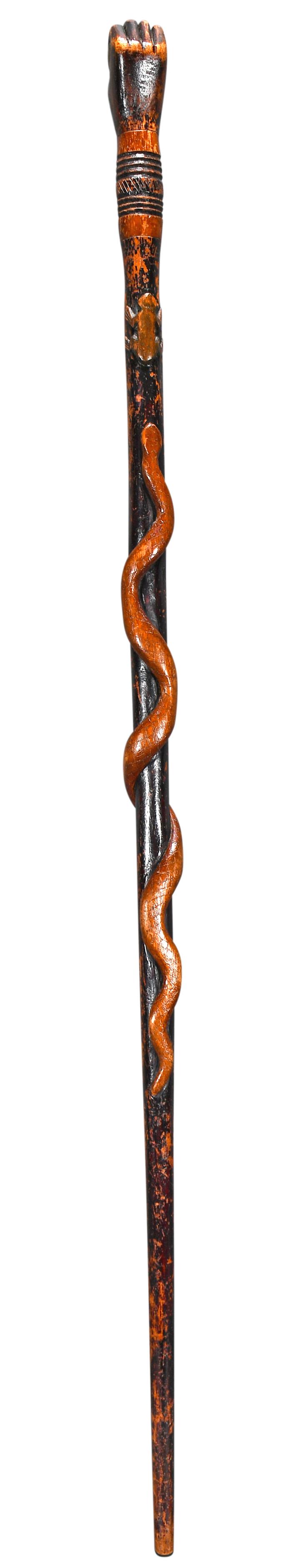 Fist Grasping Ball Folk Art Cane. (1 of 11)