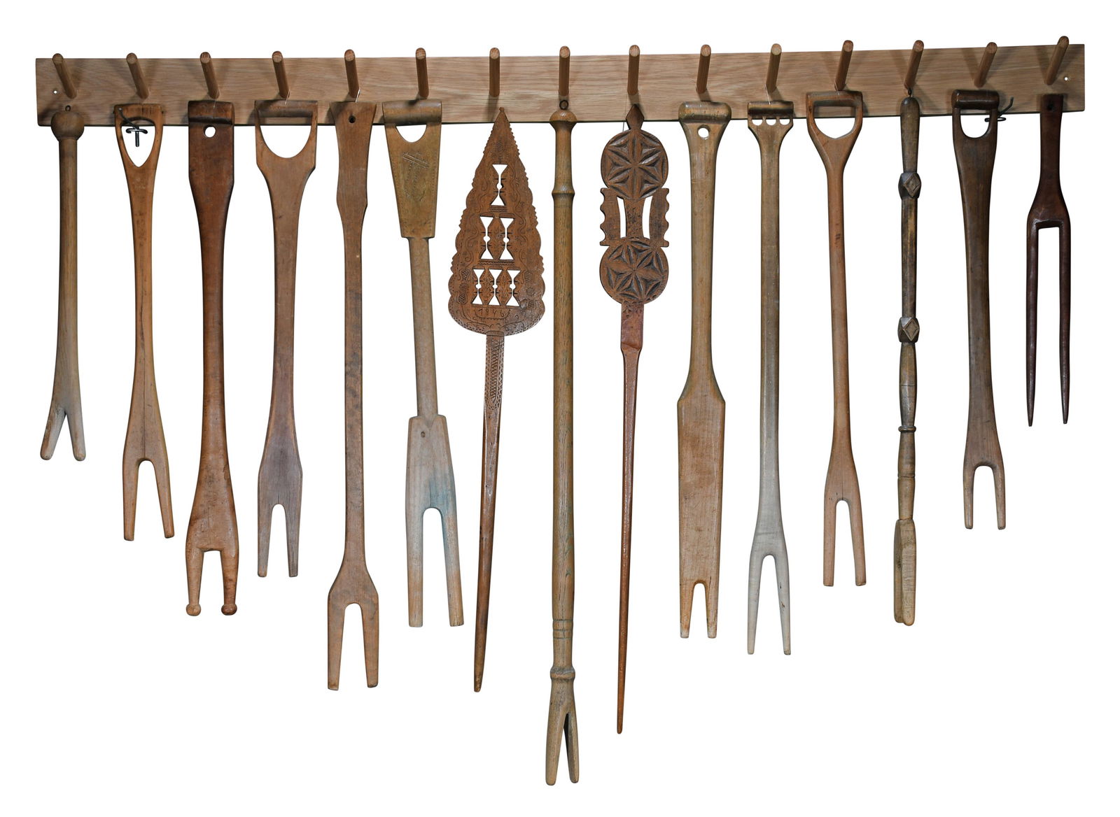 Antique Folk Art Primitive Wash Stick Collection. (1 of 7)