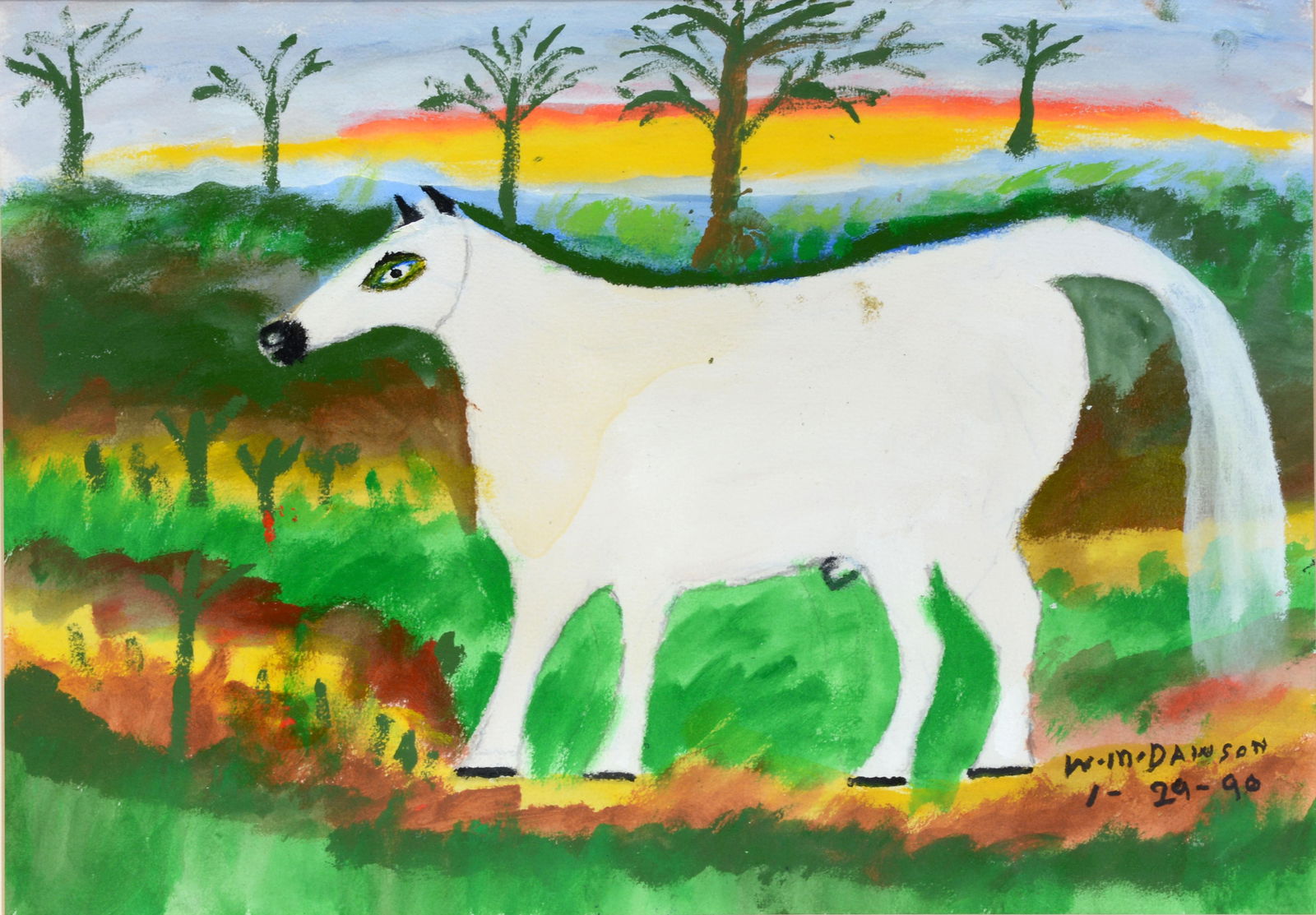 William Dawson. White Horse. (1 of 3)