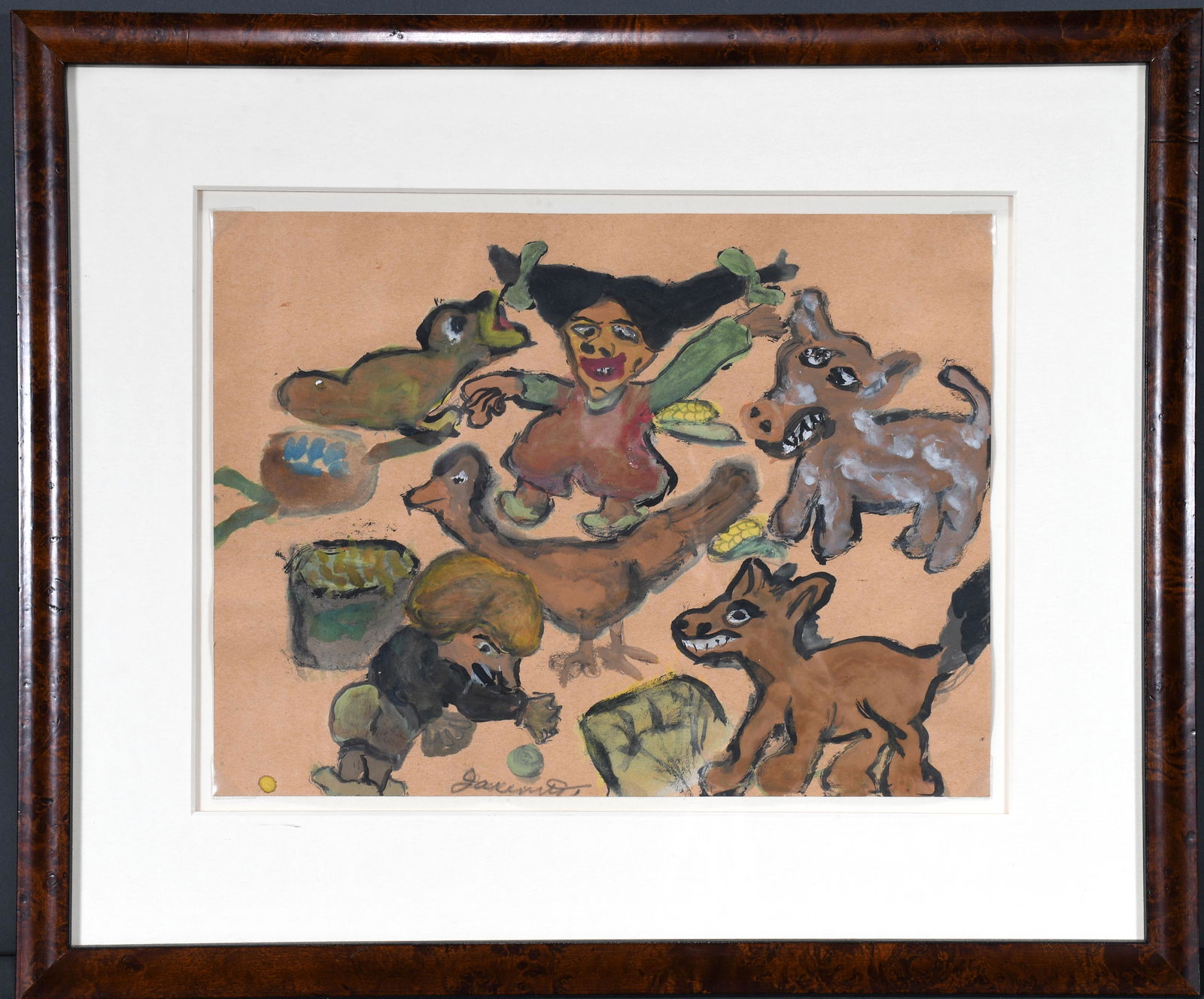 Juanita Rogers. Feeding Barnyard Animals (1 of 3)