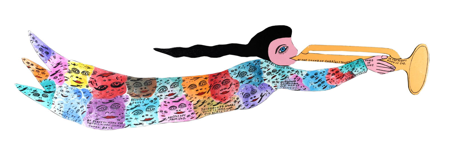 Howard Finster. Trumpeting Angel, #30,099. (1 of 6)