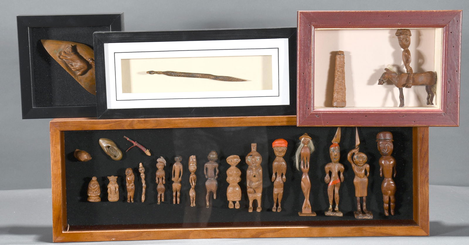 Samuel Belcher Hudson. Large Grouping of Carvings. (1 of 7)