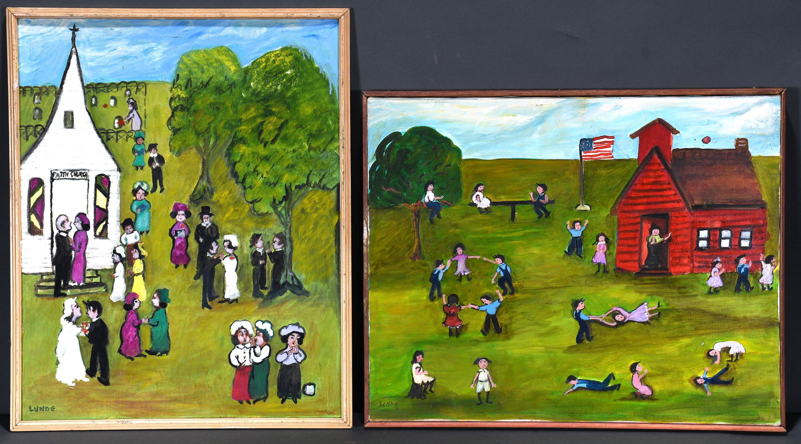 Emily Lunde. Wedding and School Playground. (1 of 5)