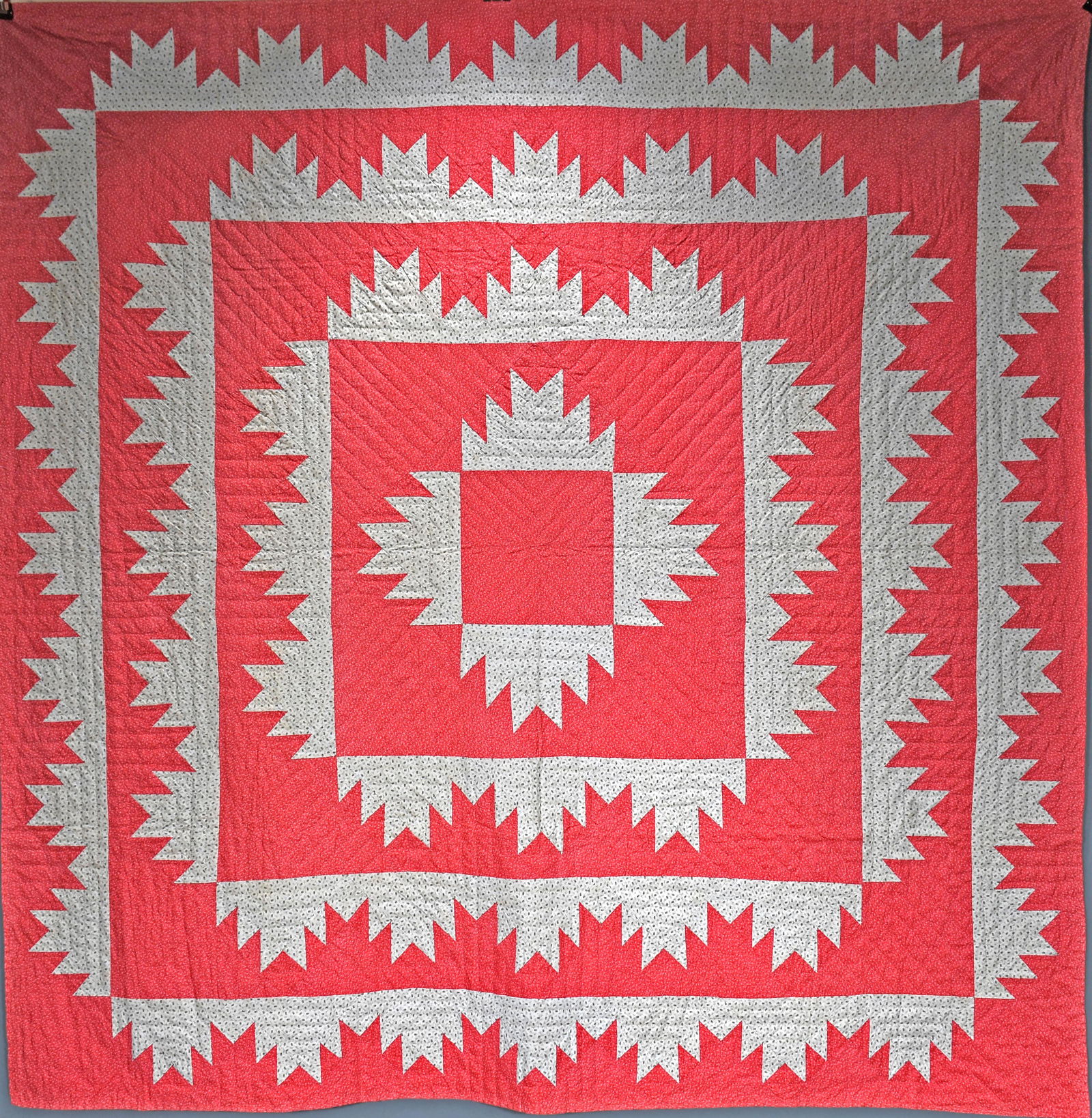 Minnie Pocahontas Pearman Stone. Delectable Mountains Pieced Quilt. (1 of 3)