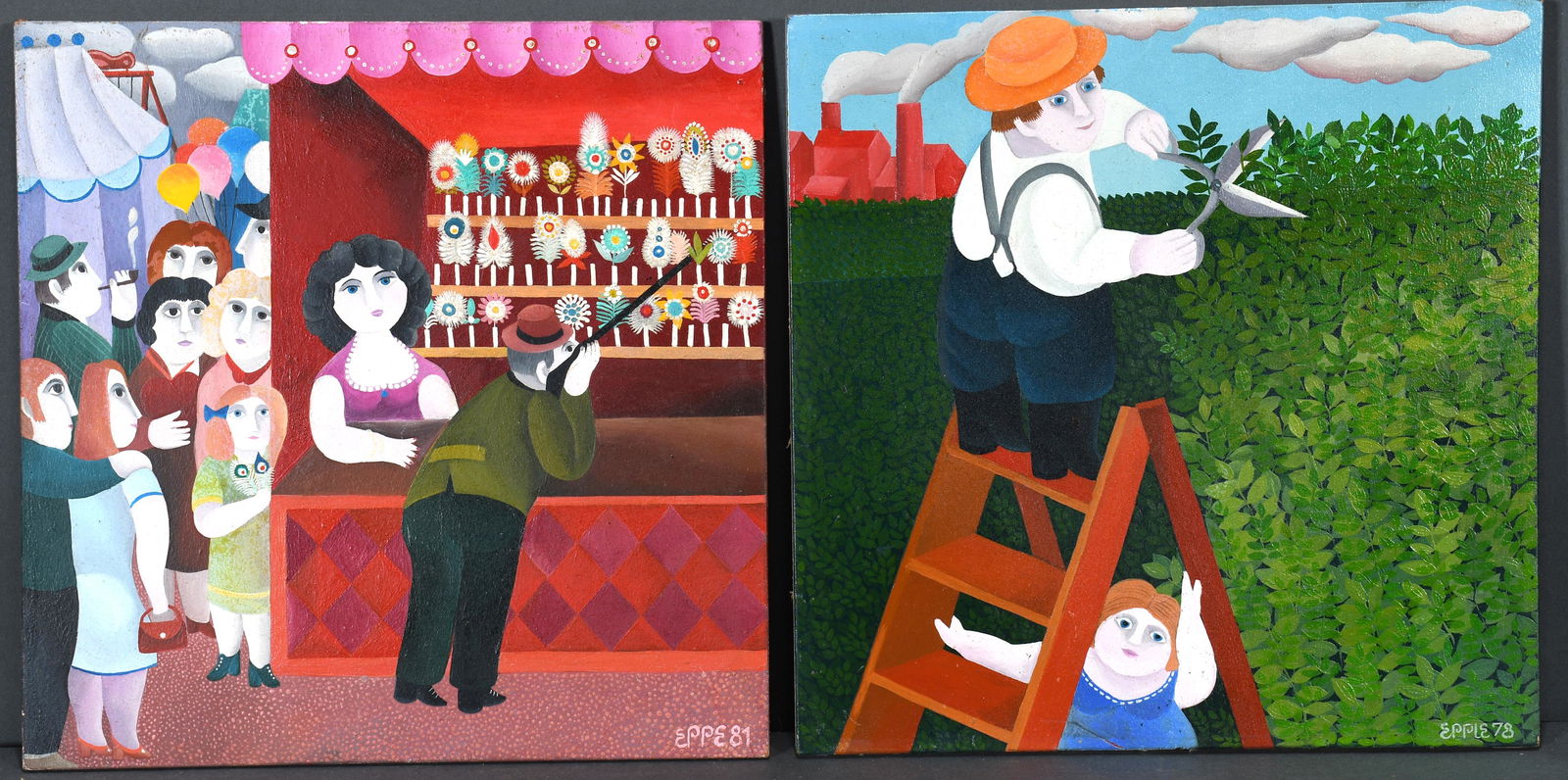 Bruno Epple. At The Fair & Cutting the Hedge. (1 of 4)