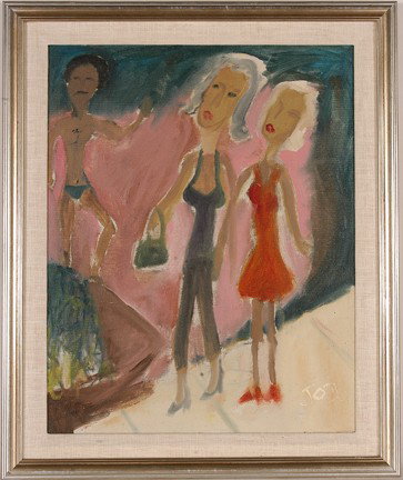 Jon Serl. Deputy In Rear.: Oil on canvas. Signed and titled. Excellent condition. Image is 16" w x 20"h. Frame is 20" w x 24"h. Provenance: The George and Sue Viener Collection. Est. $1,000-1,500. Ship: $45