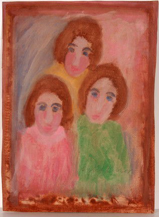 Sybil Gibson. Portrait Of 3 Women.: Watercolor on cardboard. Signed. Excellent condition. 17.5" w x 24.5"h. Est. $800-1,200. Ship: $45