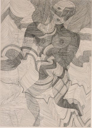 Gerard Sendry. Nude Woman.: 1985. Ink on paper. Signed on verso. Excellent condition. 12" w x 16"h. Provenance: The George and Sue Viener Collection. Est. $800-1,200. Ship: $35