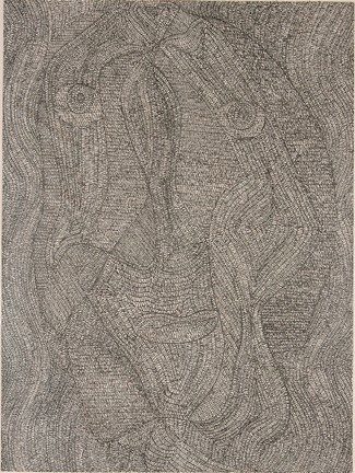 Gerard Sendry. Portrait In Fine Detail.: 1997. Ink on paper. Signed and dated on verso. Excellent condition. 9.5" w x 12.5"h. Provenance: The George and Sue Viener Collection. Est. $500-800. Ship: $35