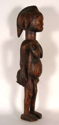 Bambara Ceremonial Figure.: Carved wood and fabric, Good condition. 31" x 5" x 5". Est. $100-200. Ship: $65. The Bambara people from the largest ethnic group within Mali and occupy the central part of the country in an area of s