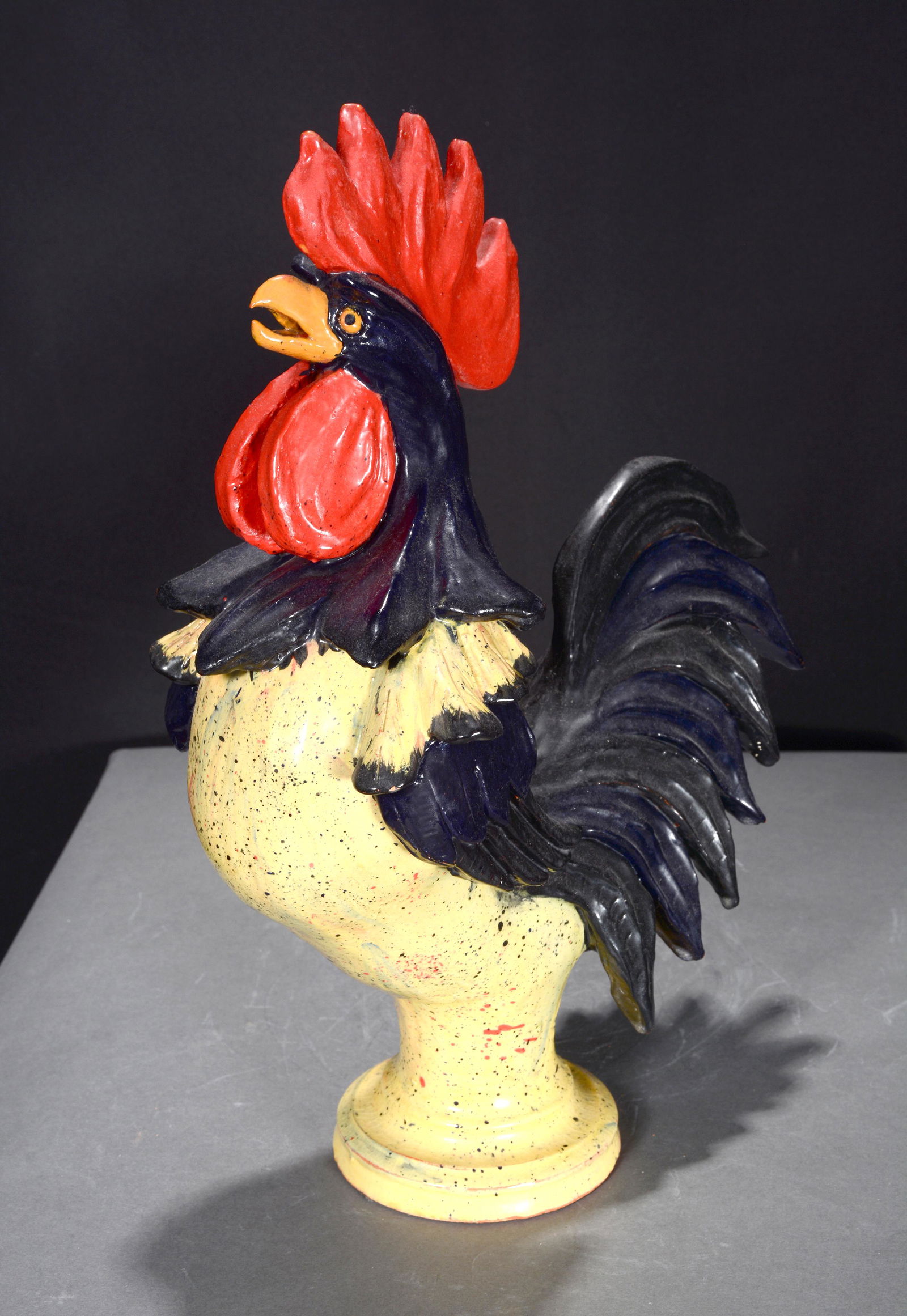 Rex Hogan. Multi-Colored Crowing Rooster. (1 of 6)