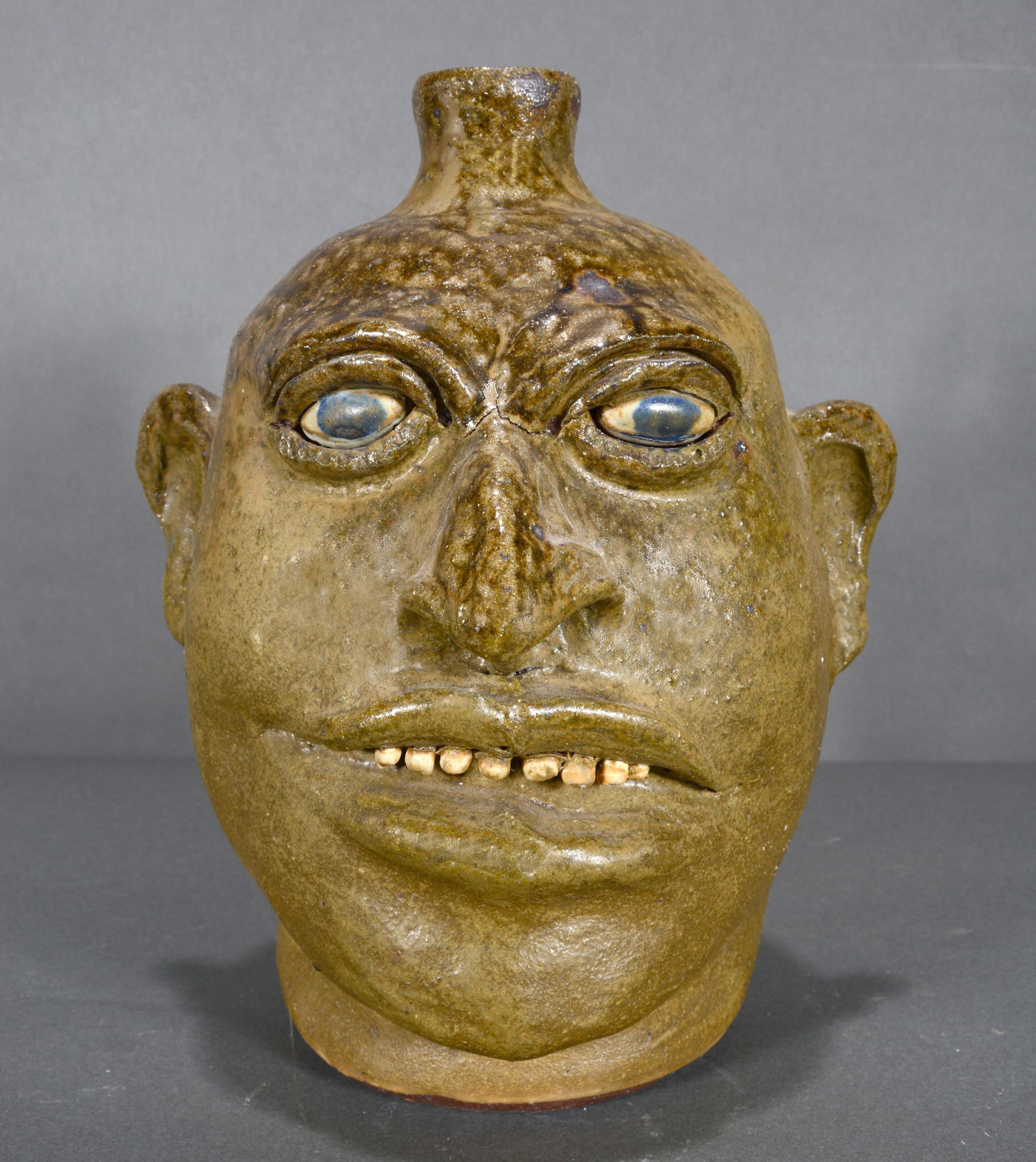 Lanier Meaders. Big Head Face Jug. (1 of 8)