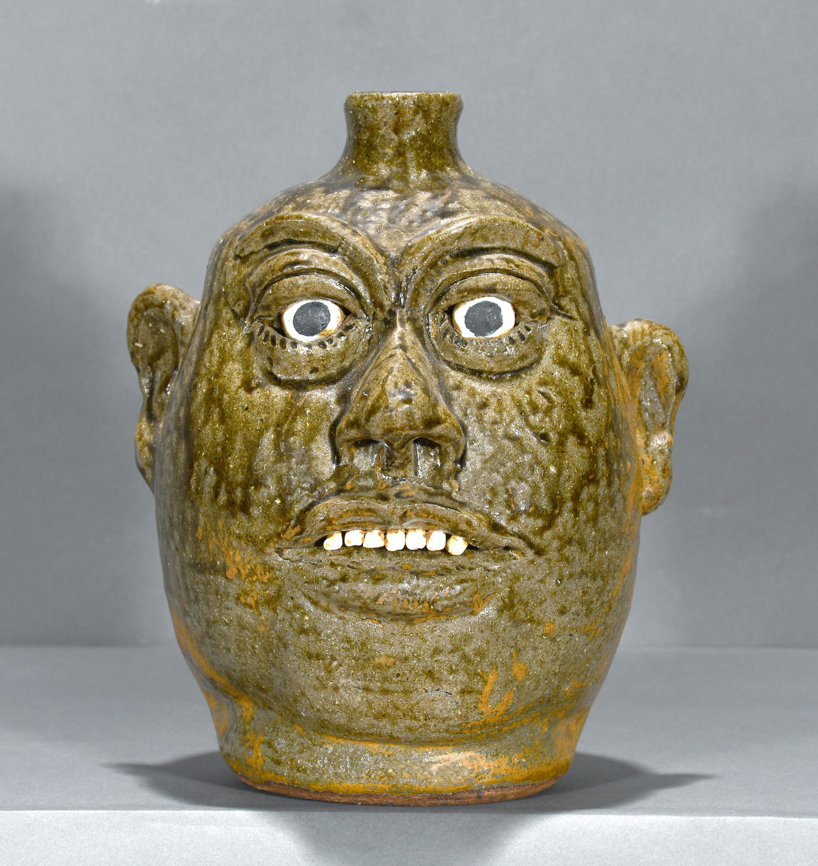 Lanier Meaders. Bowling Ball Face Jug. (1 of 6)