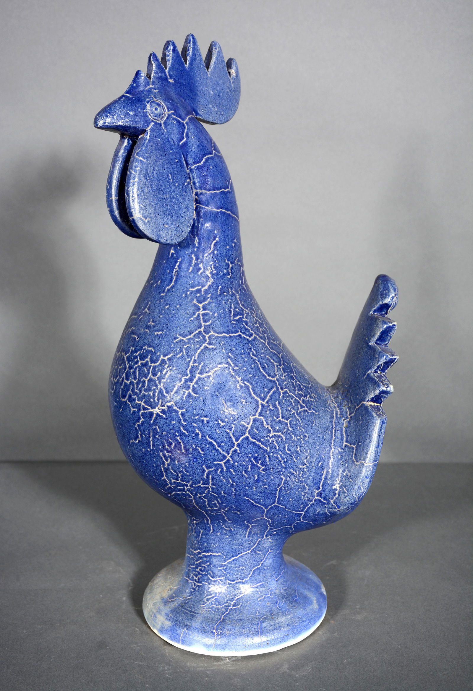 Edwin Meaders. Crazed Blue Rooster (A). (1 of 5)