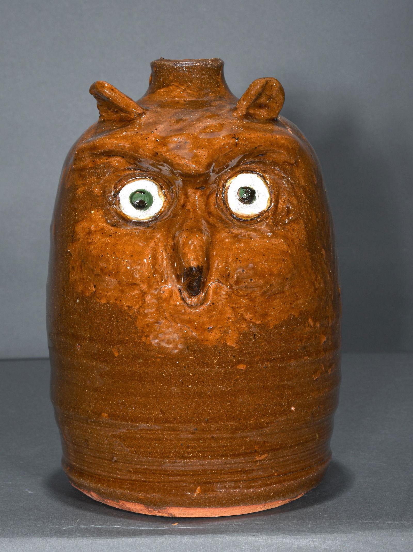 Reggie Meaders. Owl Jug. (1 of 4)
