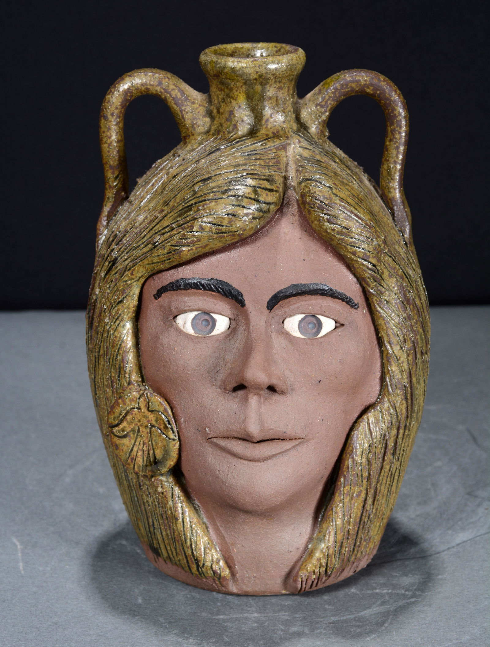 Michael & Melvin Crocker. Dbl Face Indian Prince & Princess Face Jug. (1 of 5)