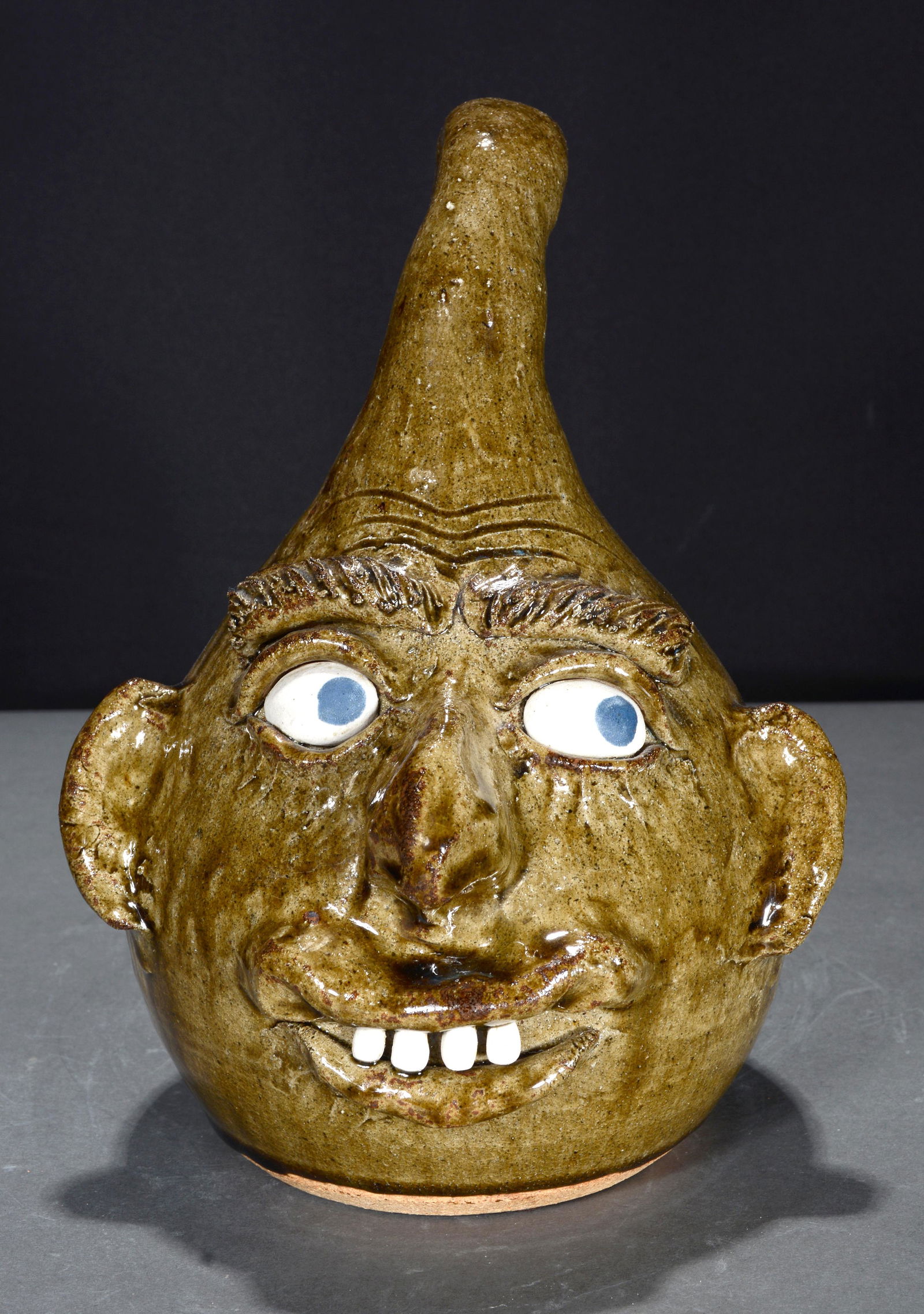 Michael Crocker. Gourd Shaped Face Jug. (1 of 3)