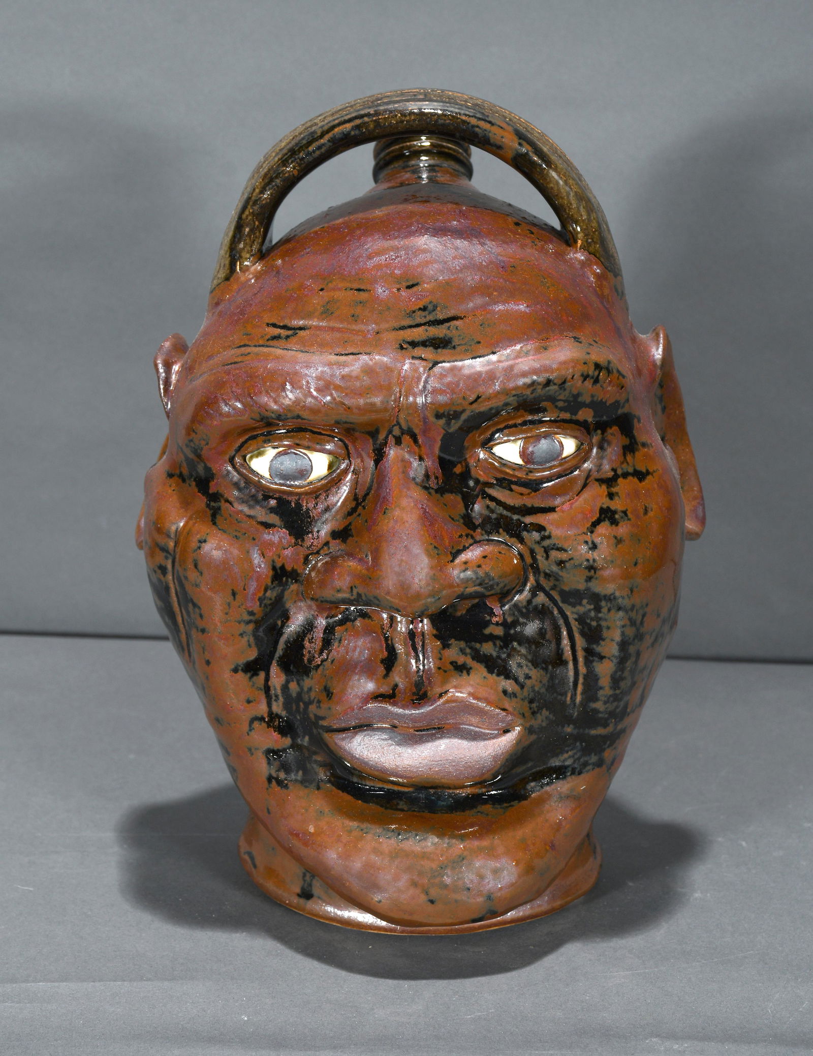 Michel Bayne. Dave Drake Tribute Face Jug. (1 of 3)