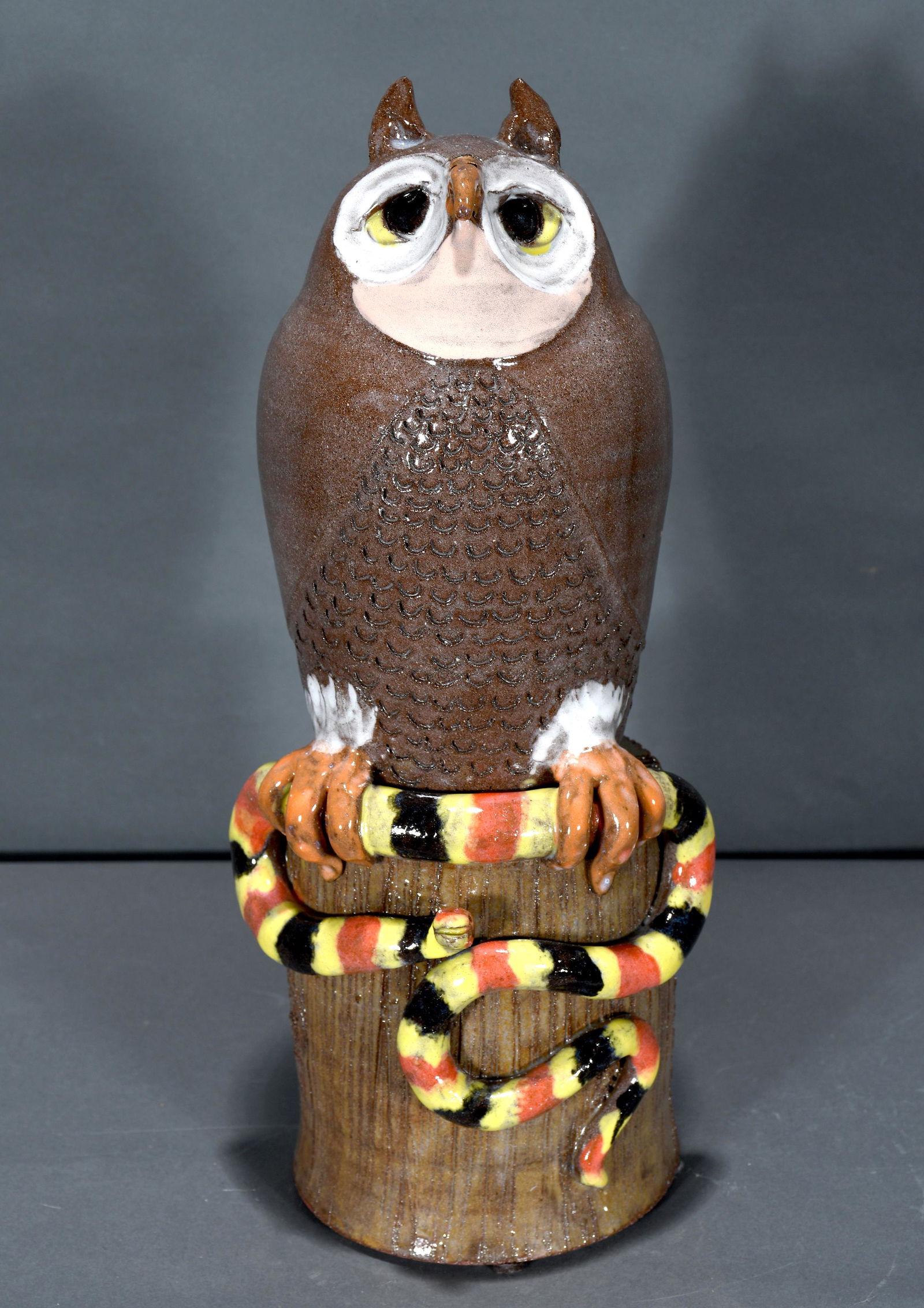 Marvin Bailey. Owl with Coral Snake. (1 of 4)