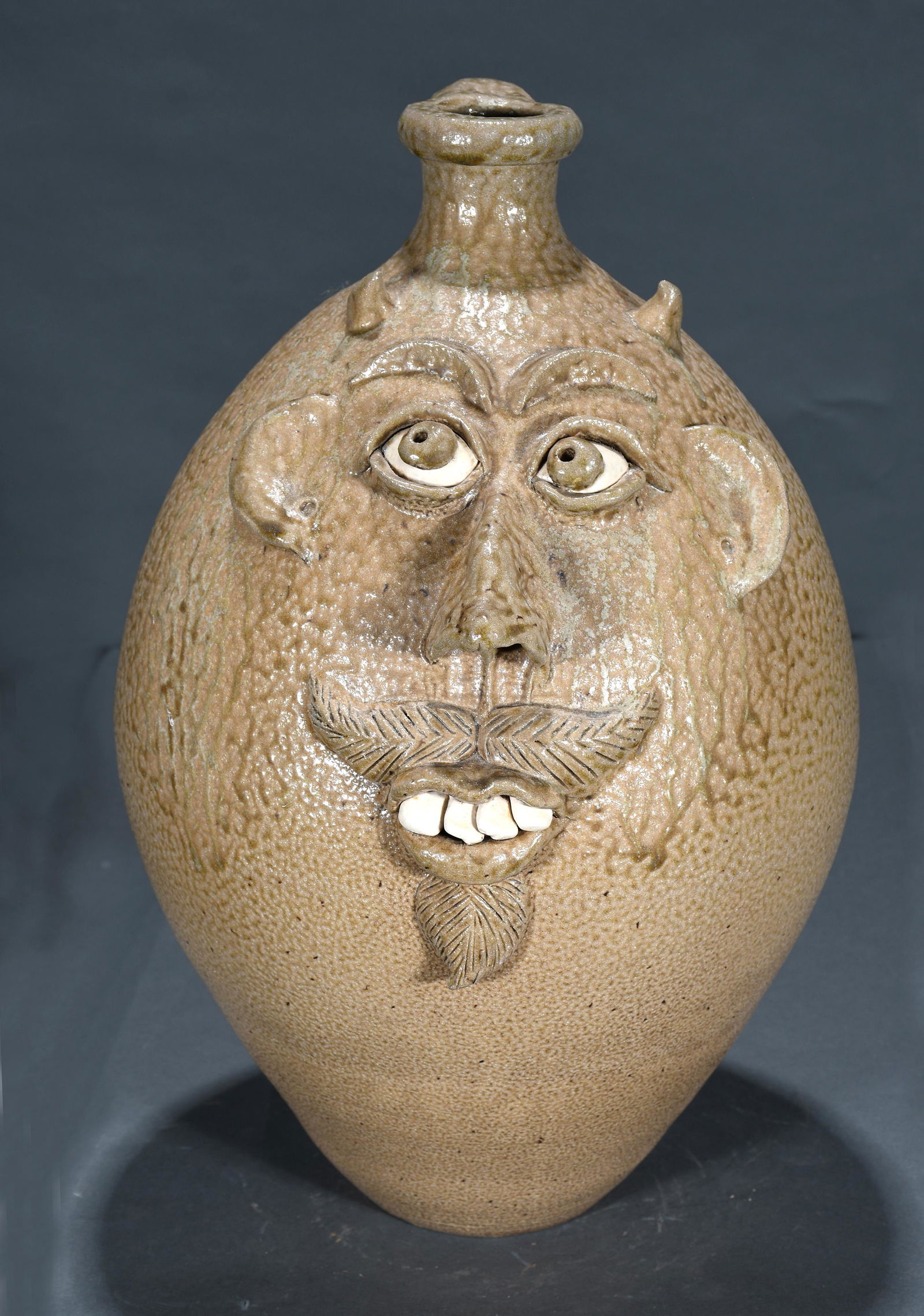 Phil Morgan. 4 Gallon Salt Glazed Devil Jug. (1 of 4)