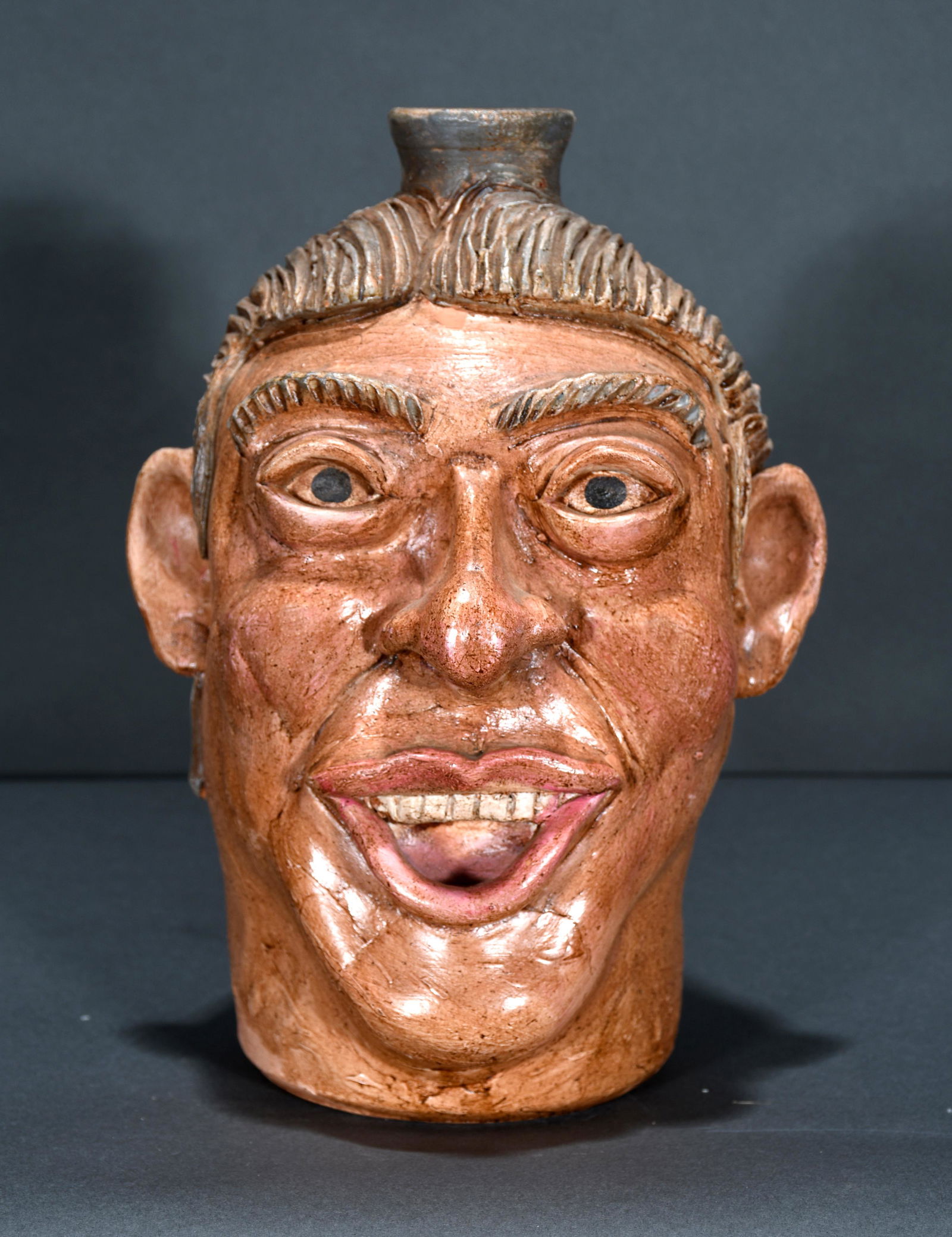 Kim Black. Happy Face Jug. (1 of 3)