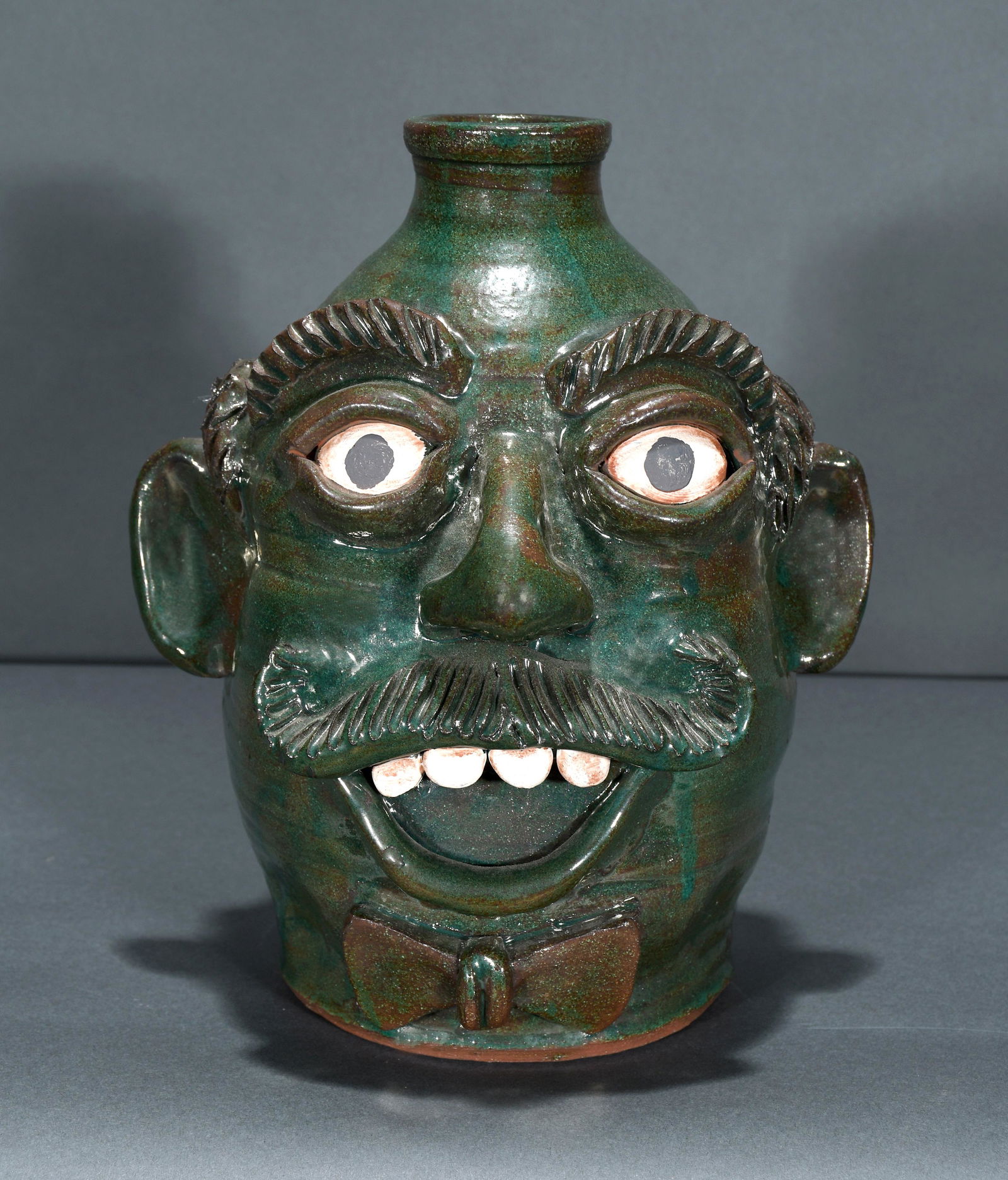 Kim Black. Face Jug with Bowtie. (1 of 3)