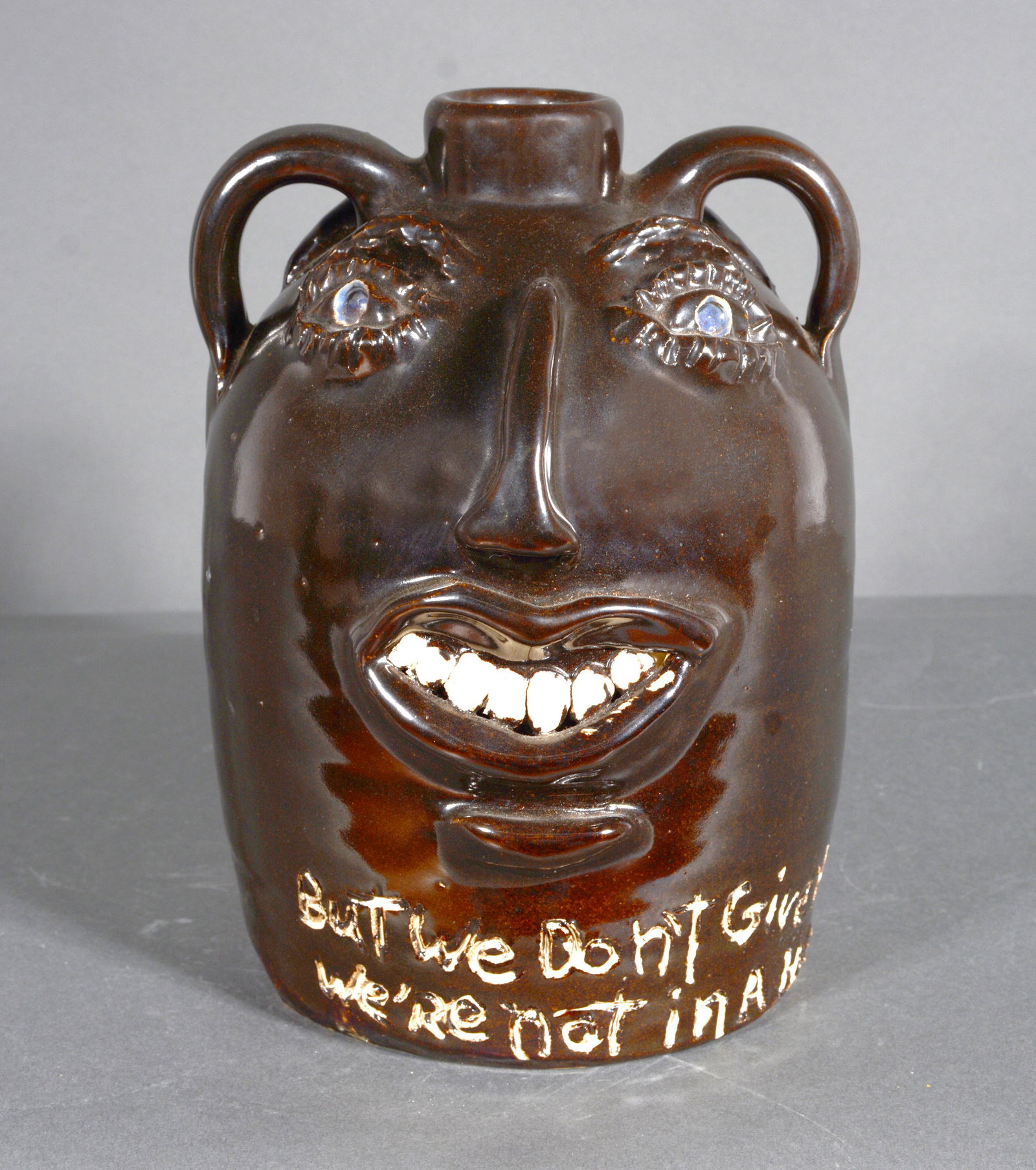 Jerry Brown. Alcohol Kills Double Face Jug. (1 of 4)