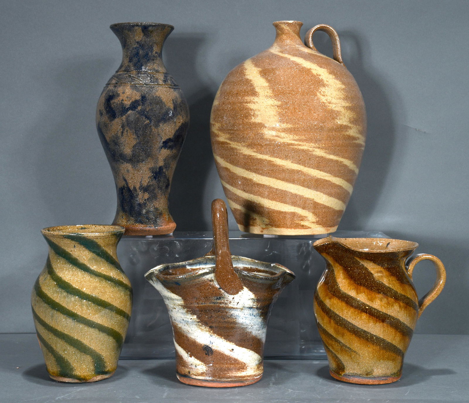 Don Craig & B.B. Craig. Five Pottery Pieces. (1 of 3)