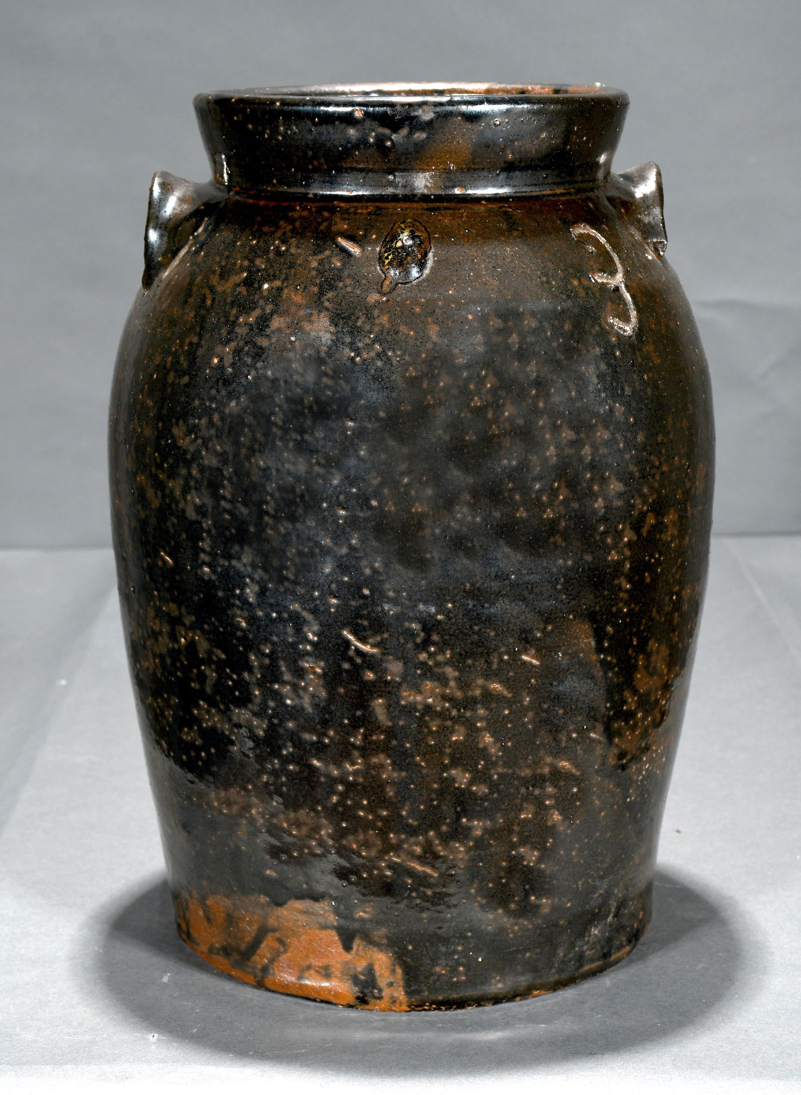 Three Gallon Churn with Albany Slip glaze. (1 of 6)