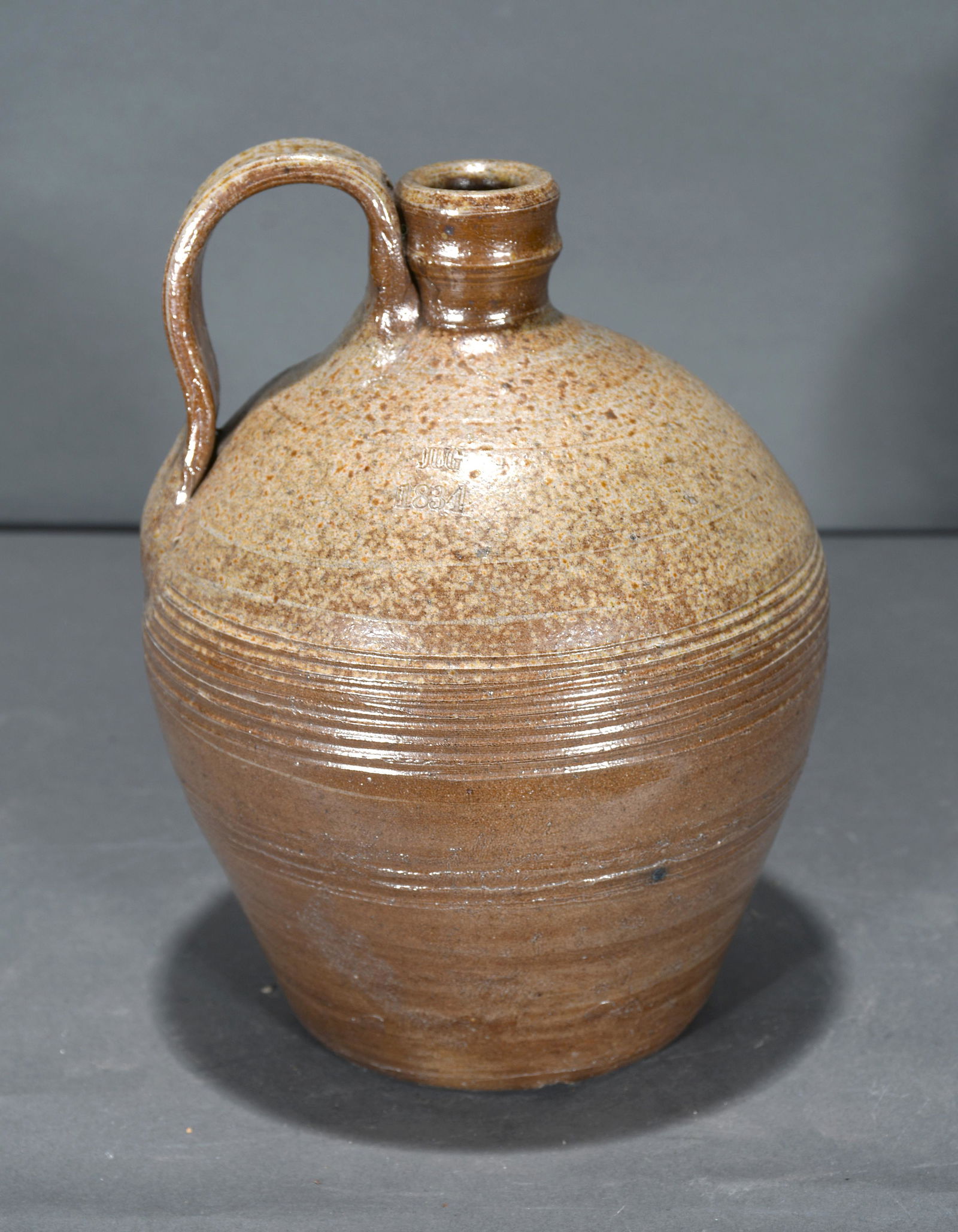 JUG. Half Gallon Whisky Jug. (1 of 3)