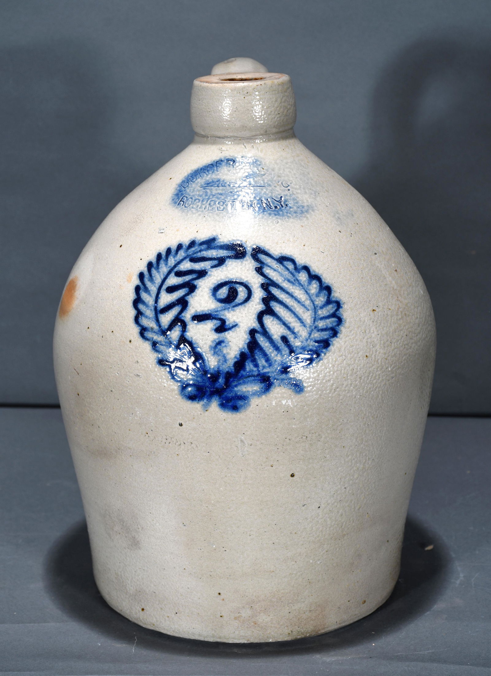 Burger & Lang. Salt & Cobalt Decorated Jug. (1 of 4)