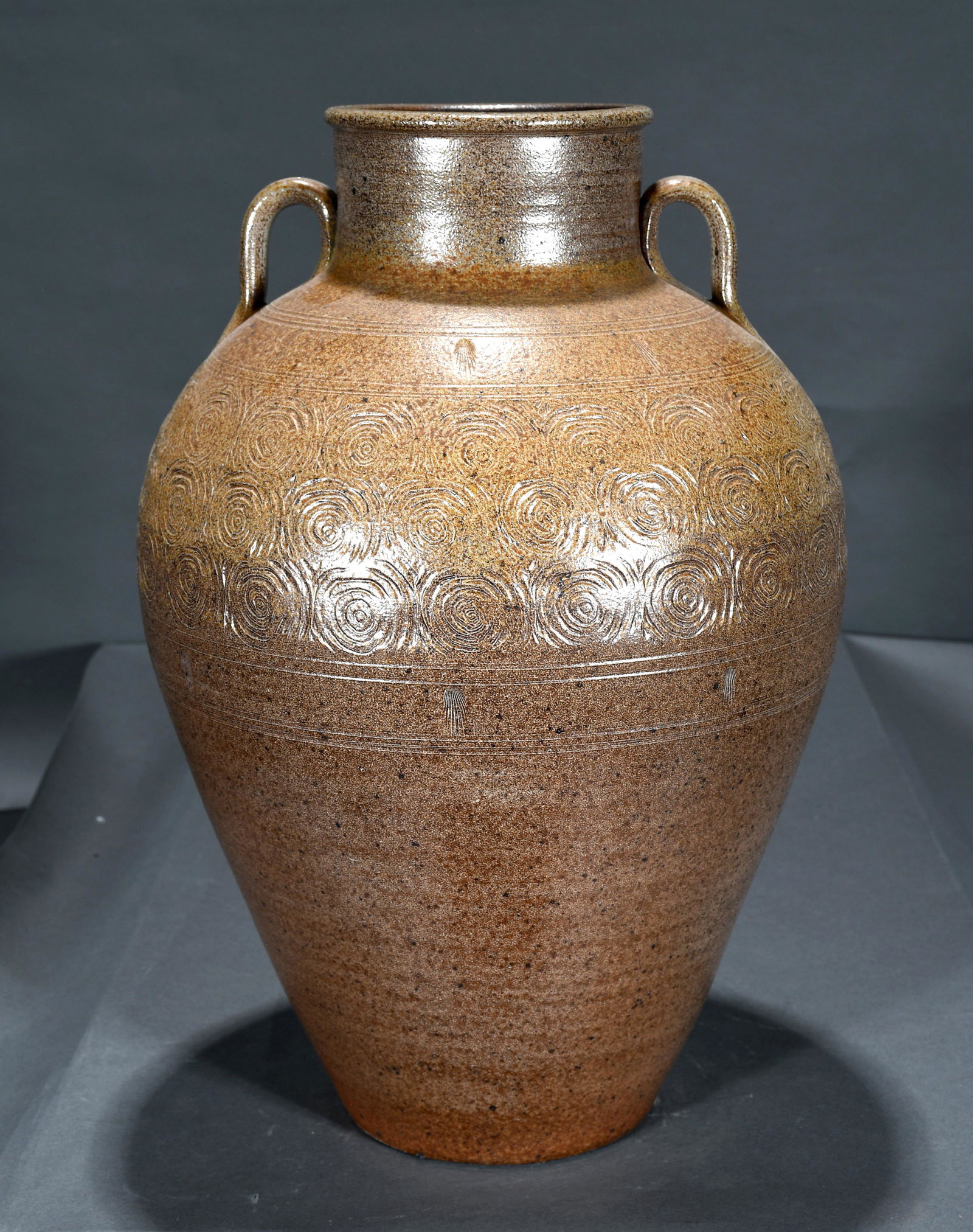 David Stuempfle. 4 Gallon Floor Vase with Circle Pattern. (1 of 3)