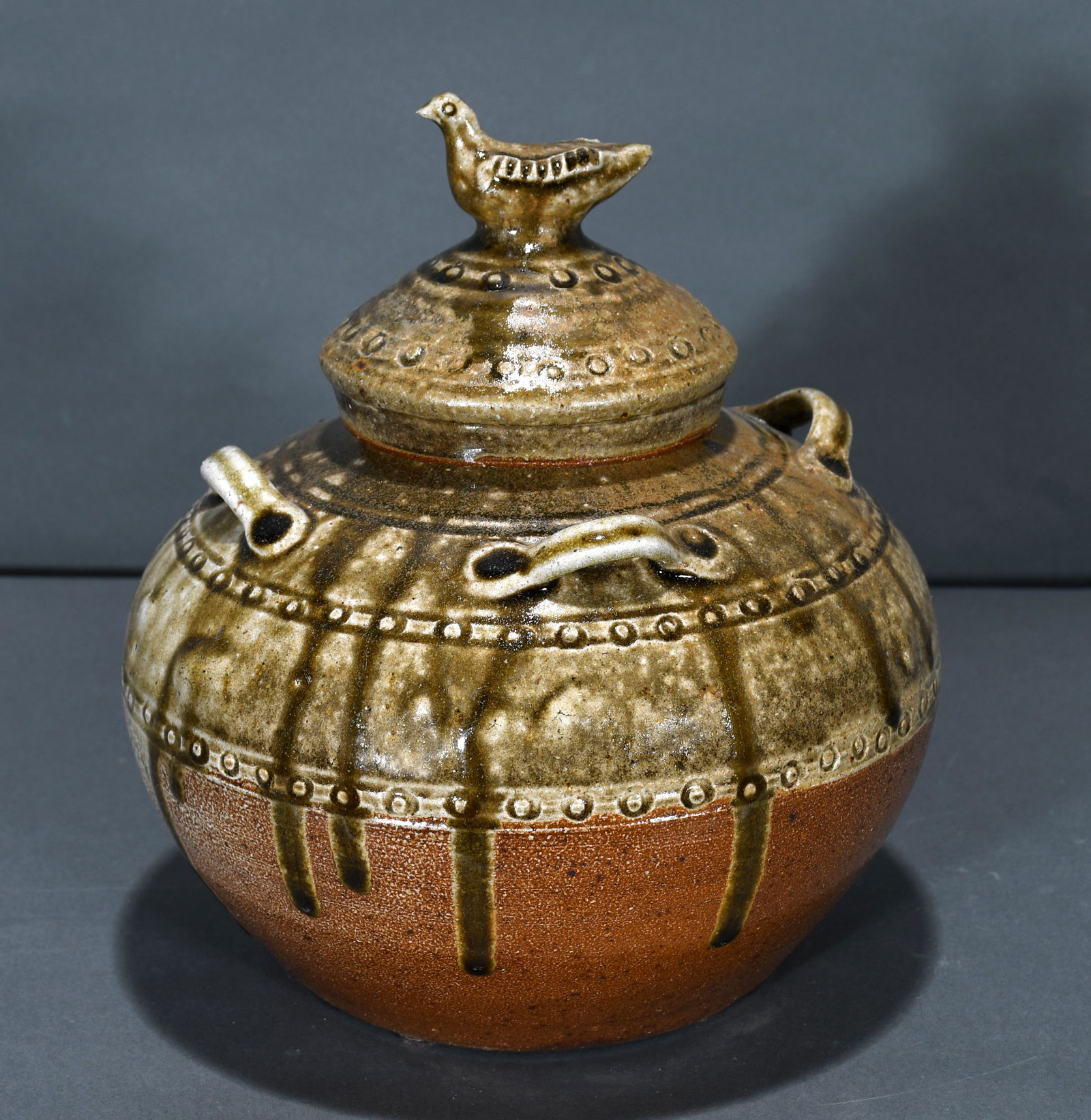 Pamela Owens. Potpourri Jar with Quail Topped Lid. (1 of 7)