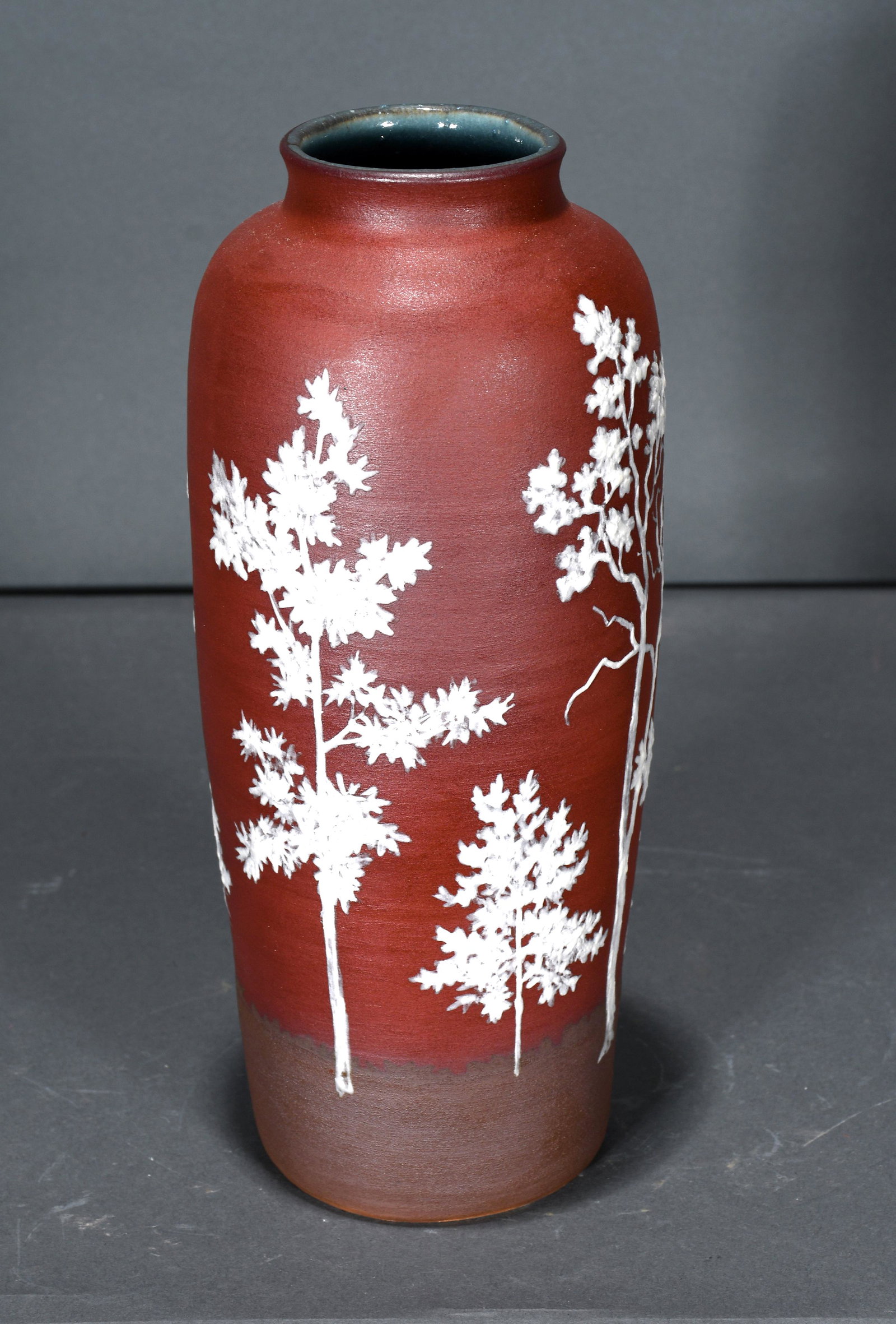 Rodney Leftwich. Cameoware Wildflower Vase.: Rodney Leftwich. Cameo ware Wildflower Vase. 2013. Signed and dated. Mint condition. 10" h. Est. $200-300. Ship: $45