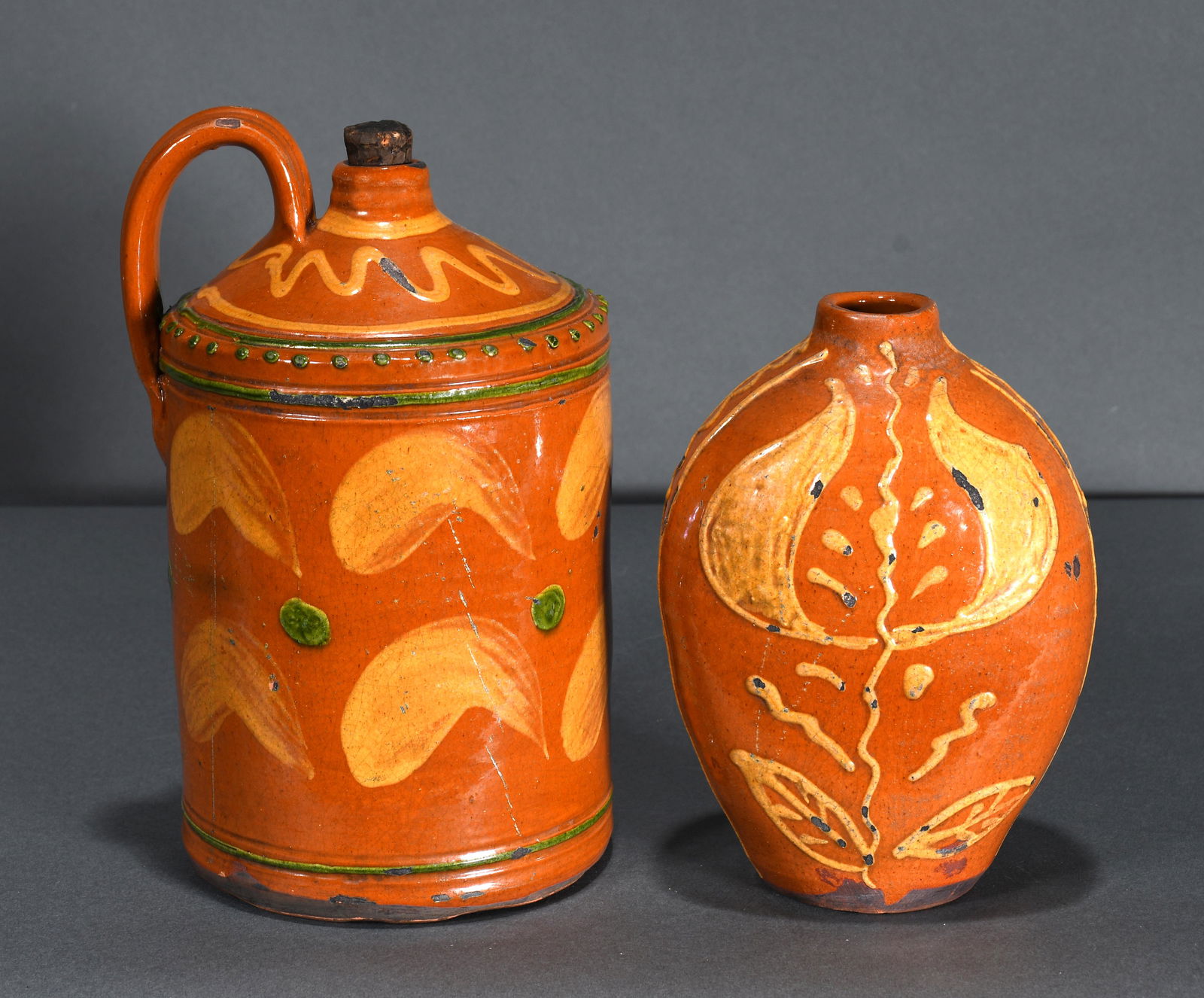 Greg Shooner. Decorated Whisky Jug & Liquor Flask. (1 of 3)