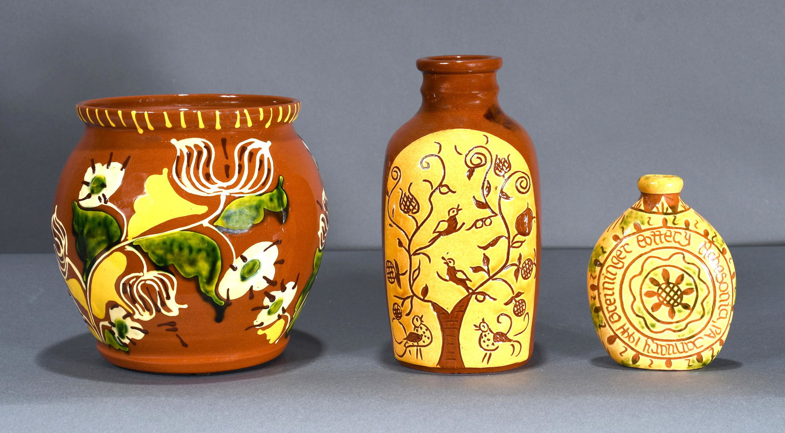 Breininger Pottery. Three Decorative Wares. (1 of 4)