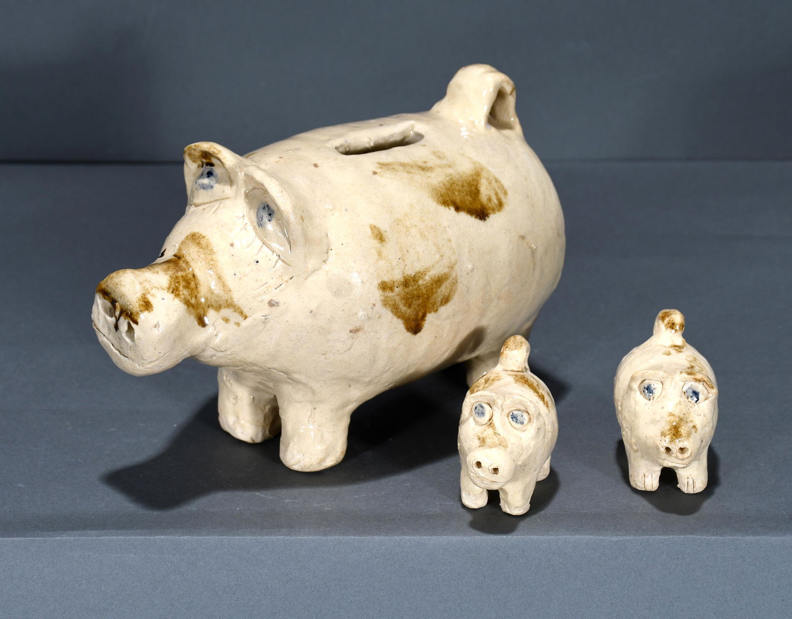 Marie Rogers. Piggy Bank With 2 Small Pigs. (1 of 2)