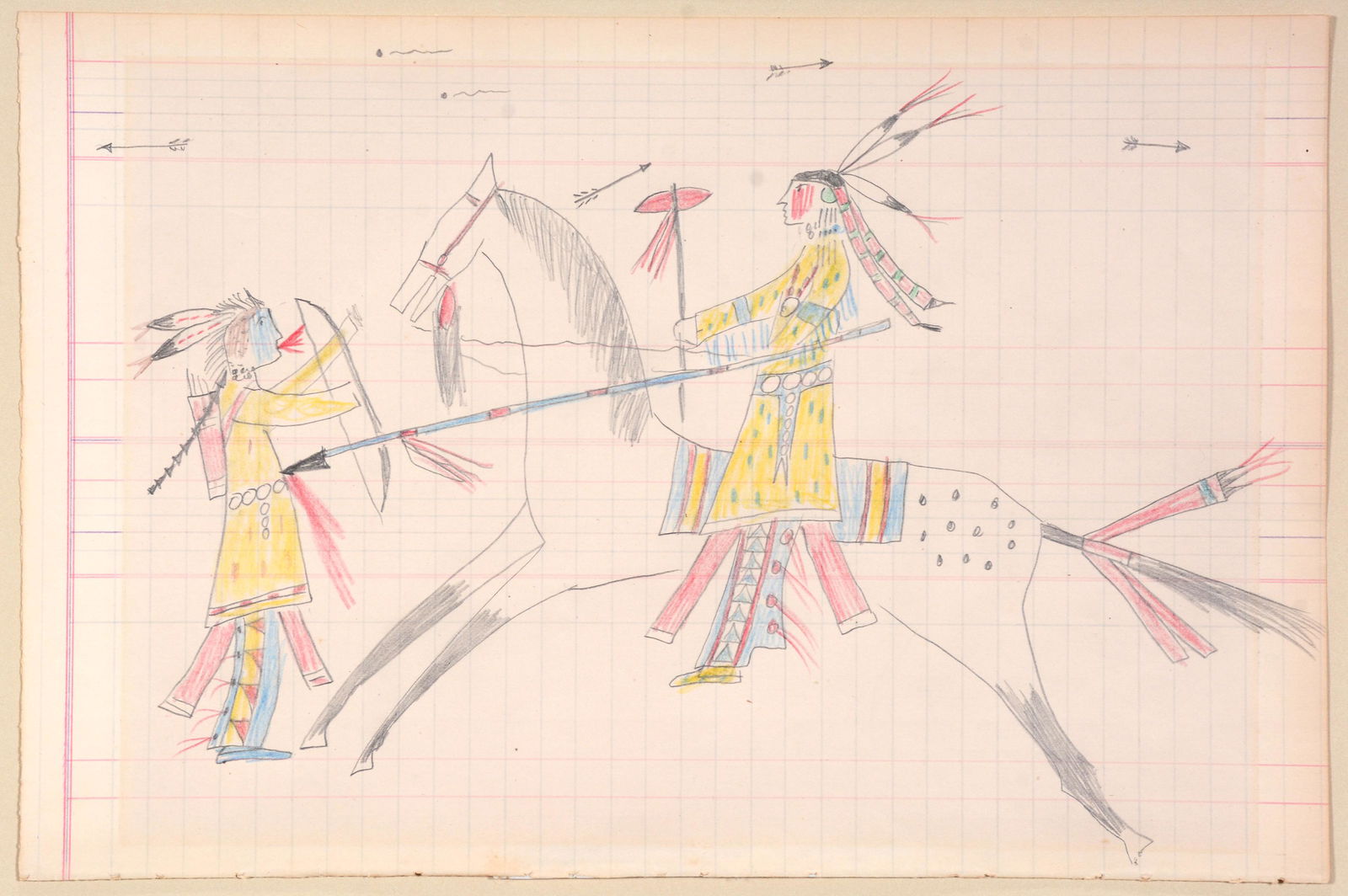 Spearing Enemy Ledger Drawing. (1 of 5)