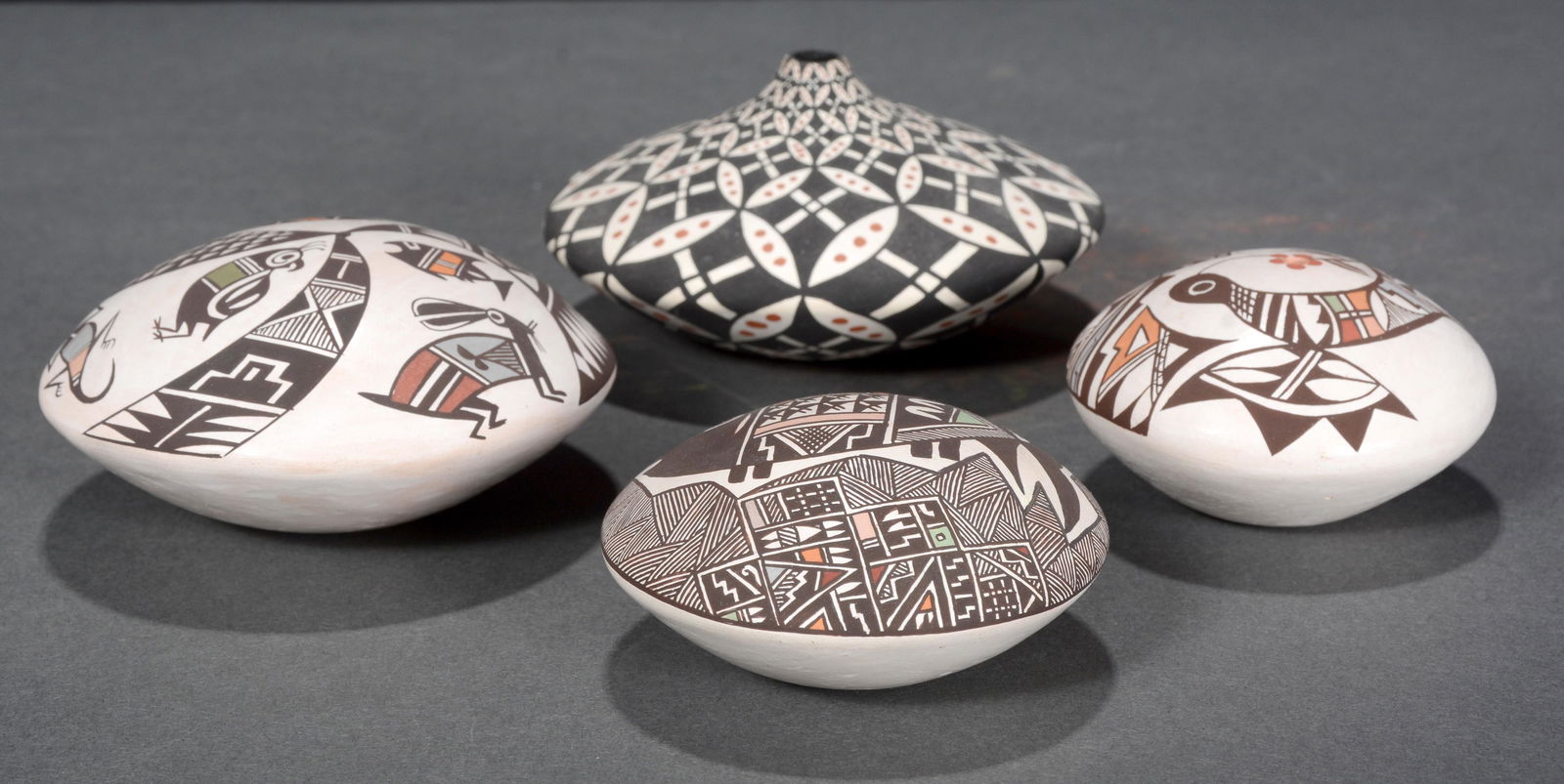 D.Torvino, D. Lewis, J. Lewis, R. Lucario. 4 Mini Vessels. (1 of 5)