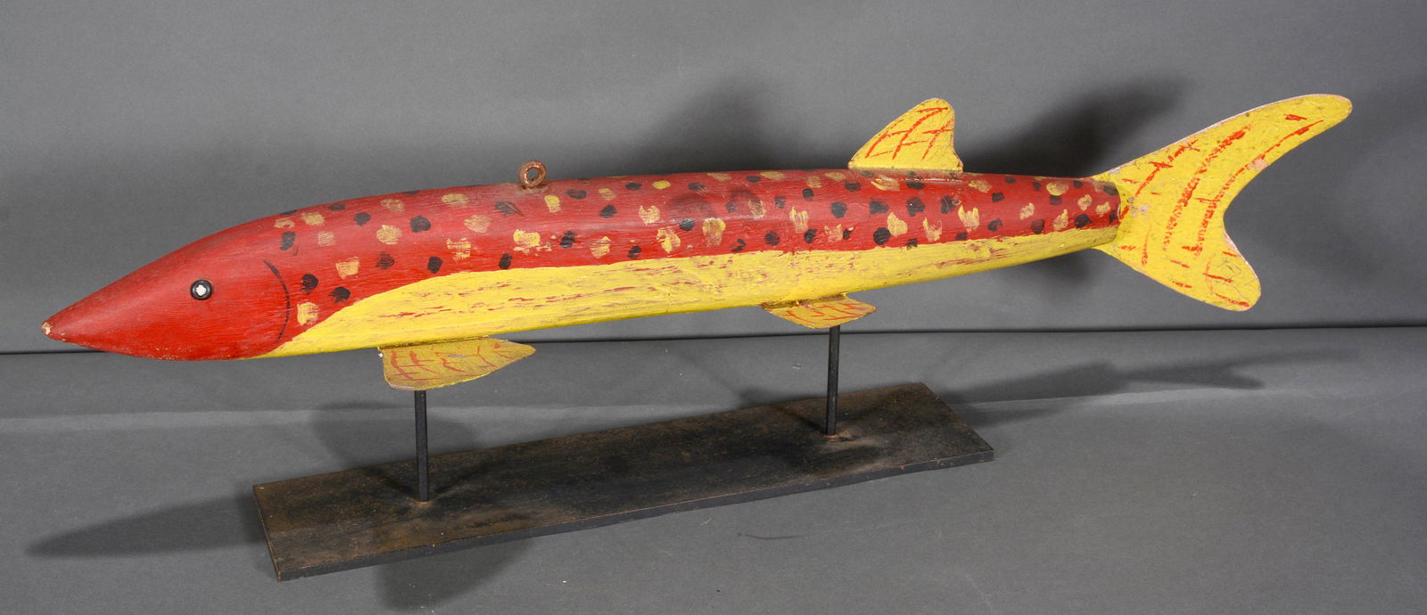 Red and Yellow Ice Fishing Decoy. (1 of 4)