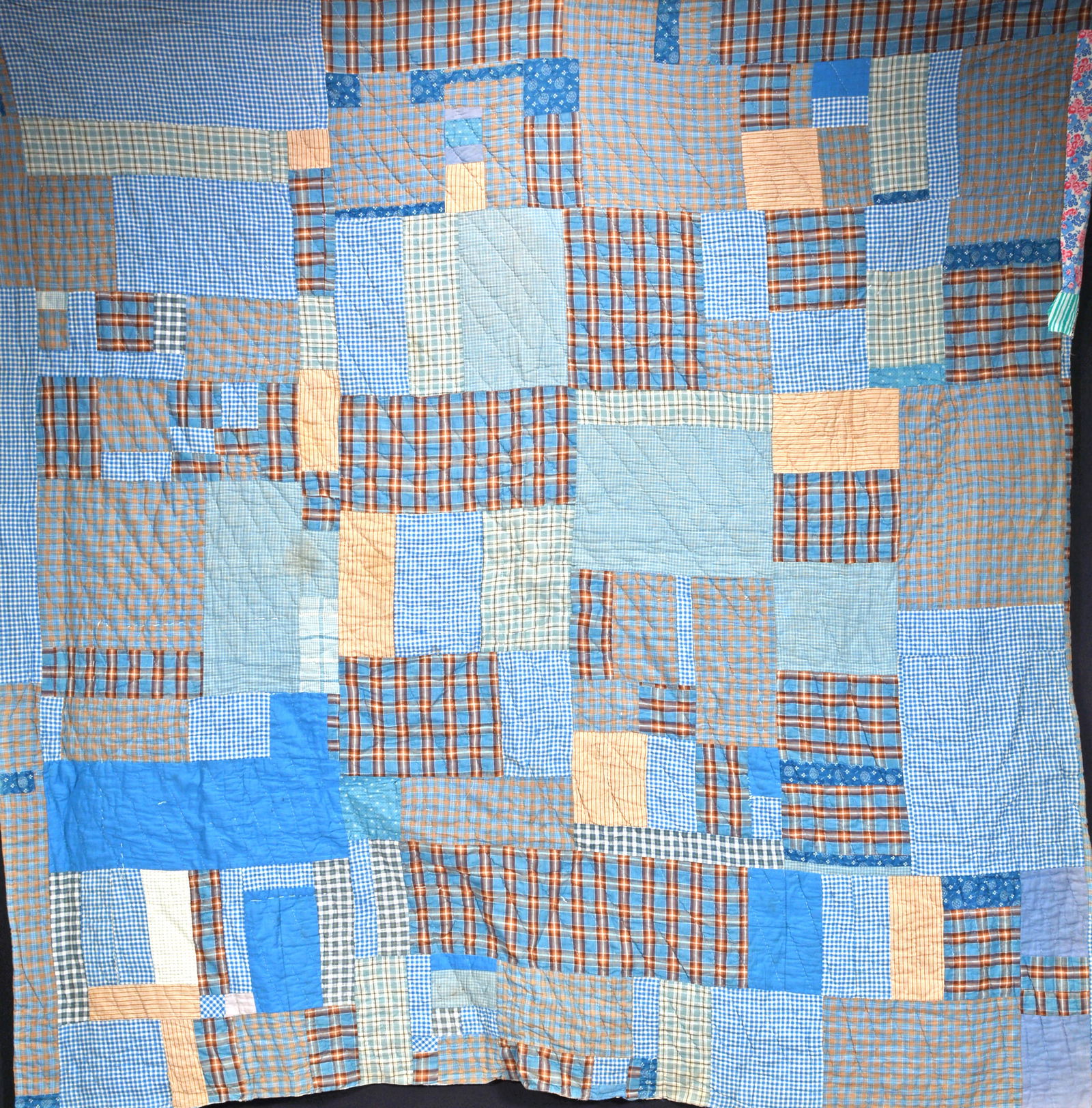 Possibly African American Abstract Blocks Quilt. (1 of 4)