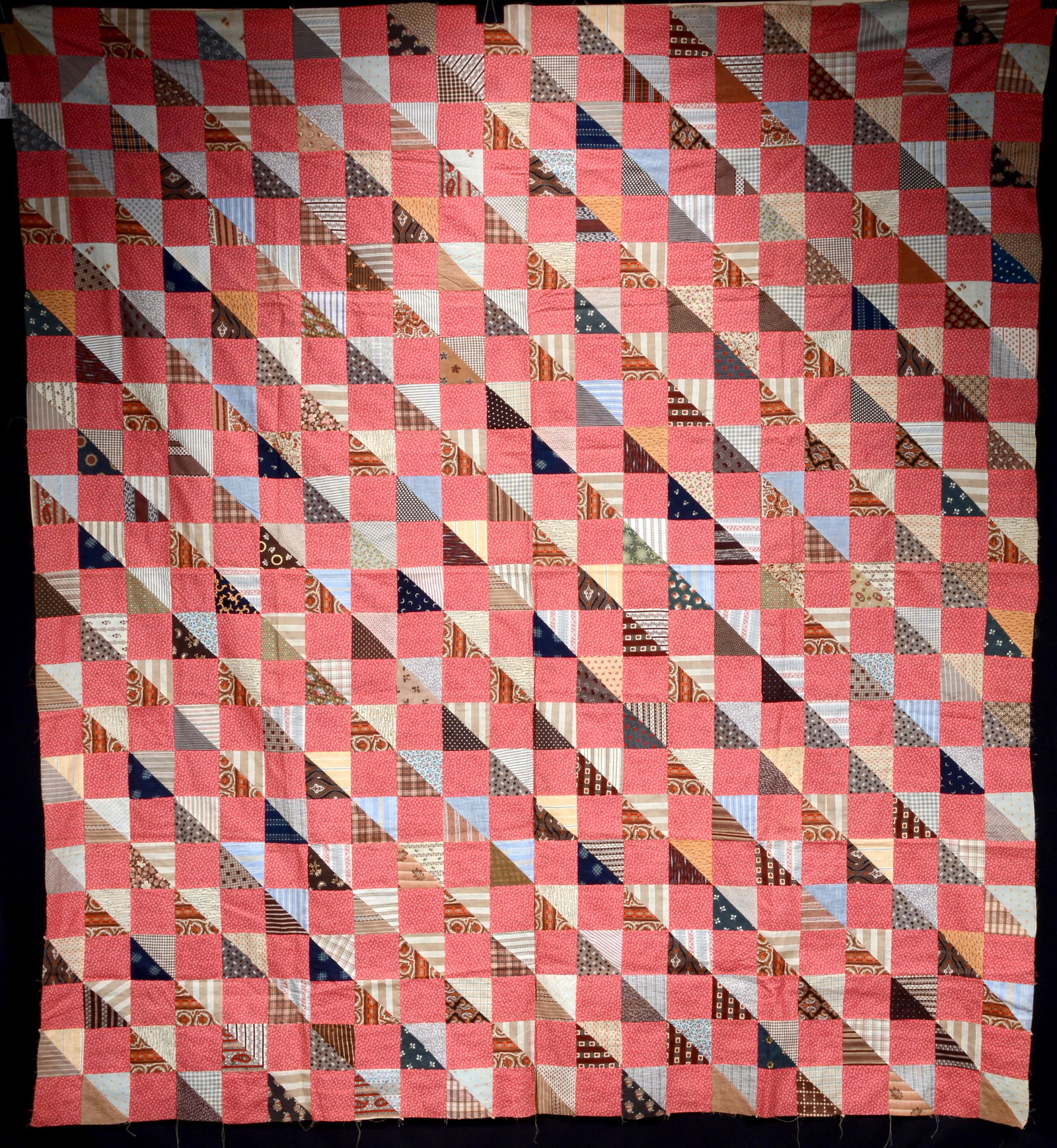 Red Squares Quilt Top. (1 of 4)