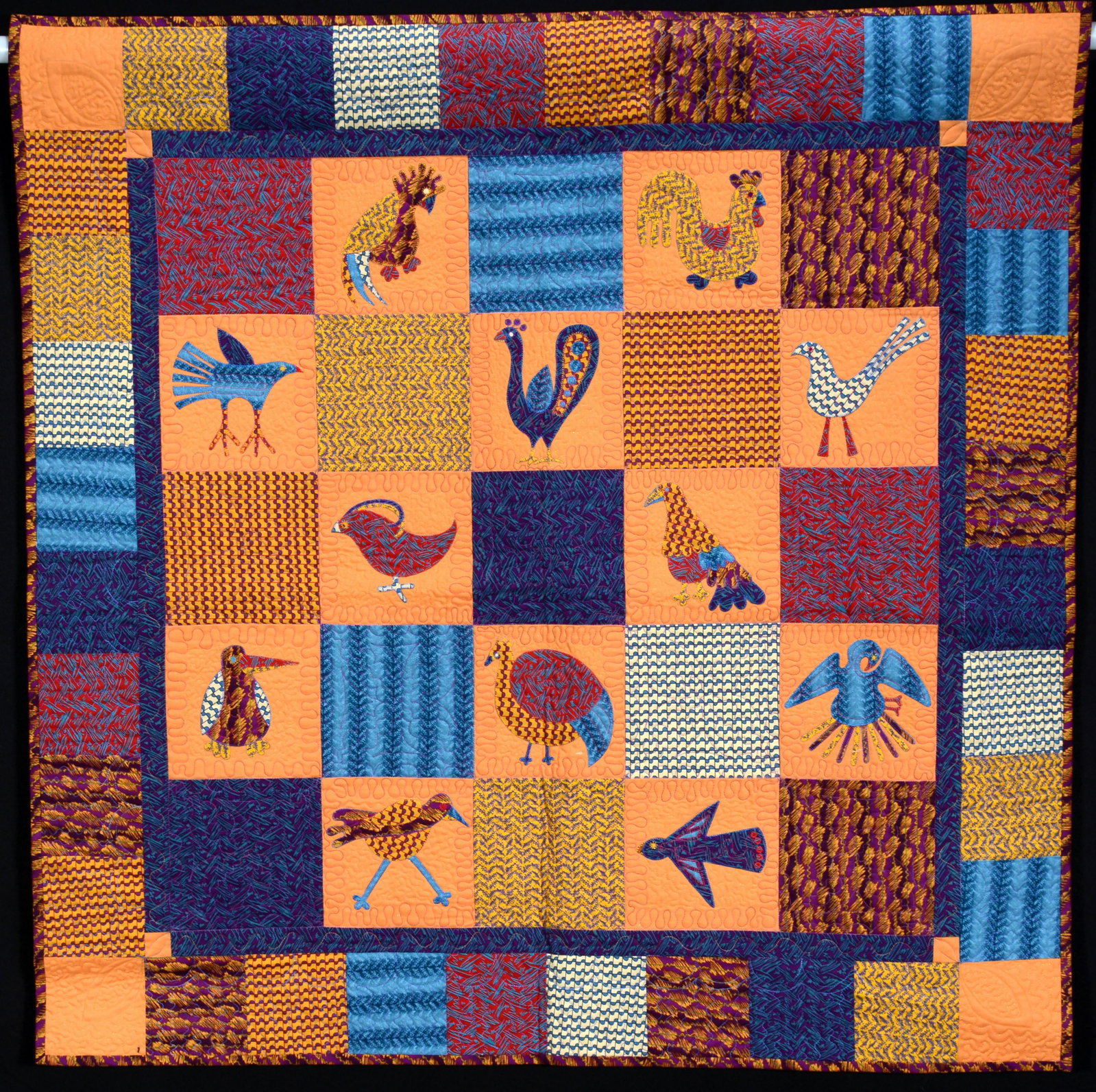 Pat Holly. Checkerboard Chicklets Quilt.: Pat Holly. Checkerboard Chicklets. 2009. Signed, dated and titled. Cotton quilt. Excellent condition. 40" x 40". Provenance: Barbara Hacker Hunter Collection. Est. $800-1,200. Ship: $35