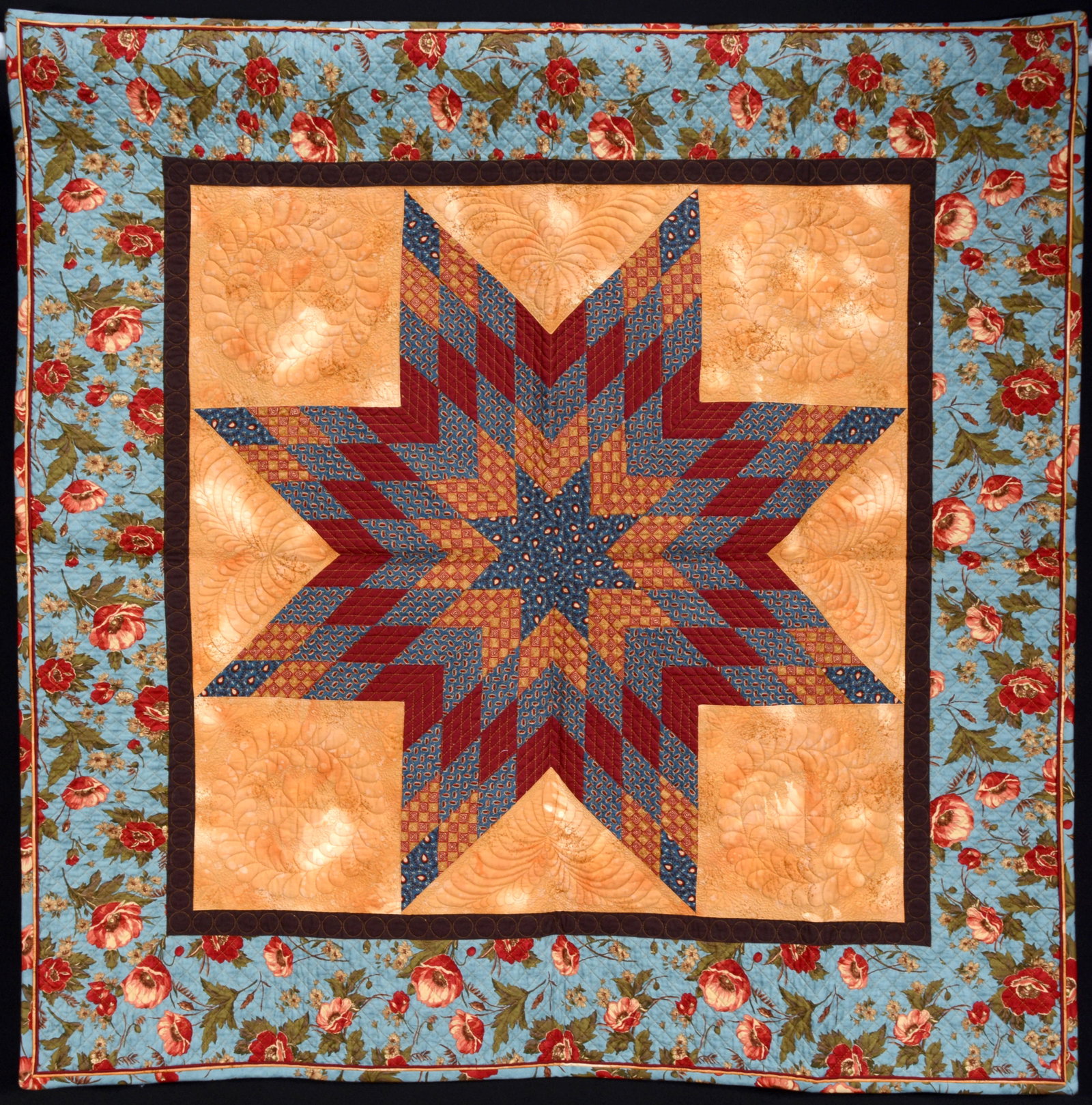Jean Lohmar. Sedna Upclose Quilt.: Jean Lohmar. Sedna Upclose. Signed and titled. Cotton quilt. Excellent condition. 39" x 39". Provenance: Barbara Hacker Hunter Collection. Est. $800-1,200. Ship: $35