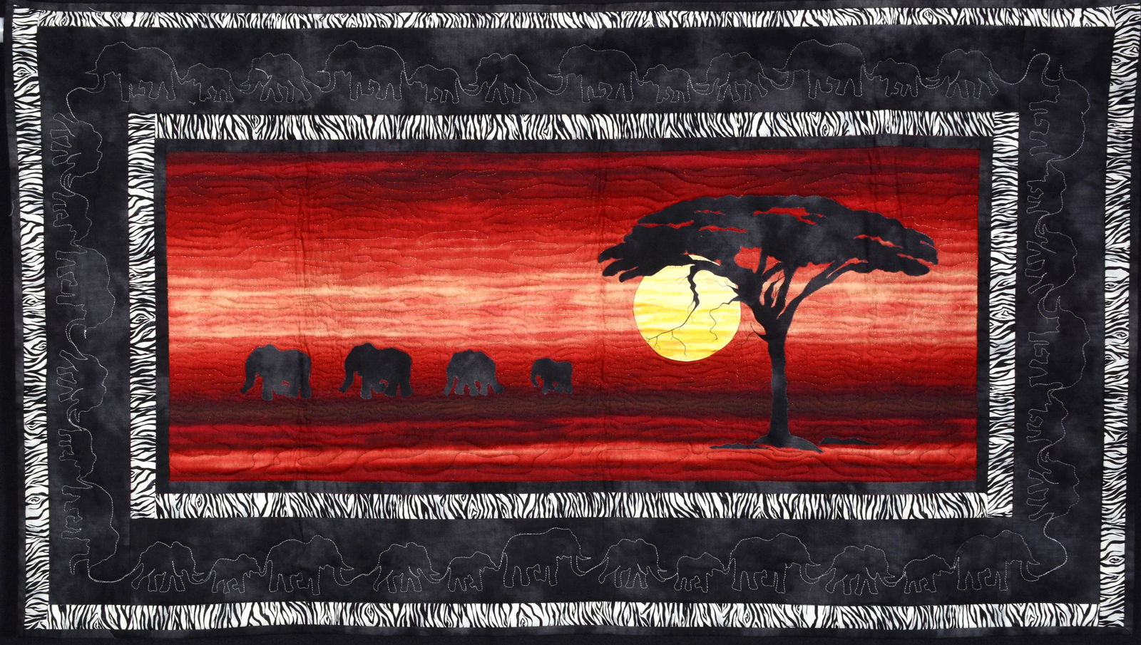 Africa at Nightfall Quilt. (1 of 3)