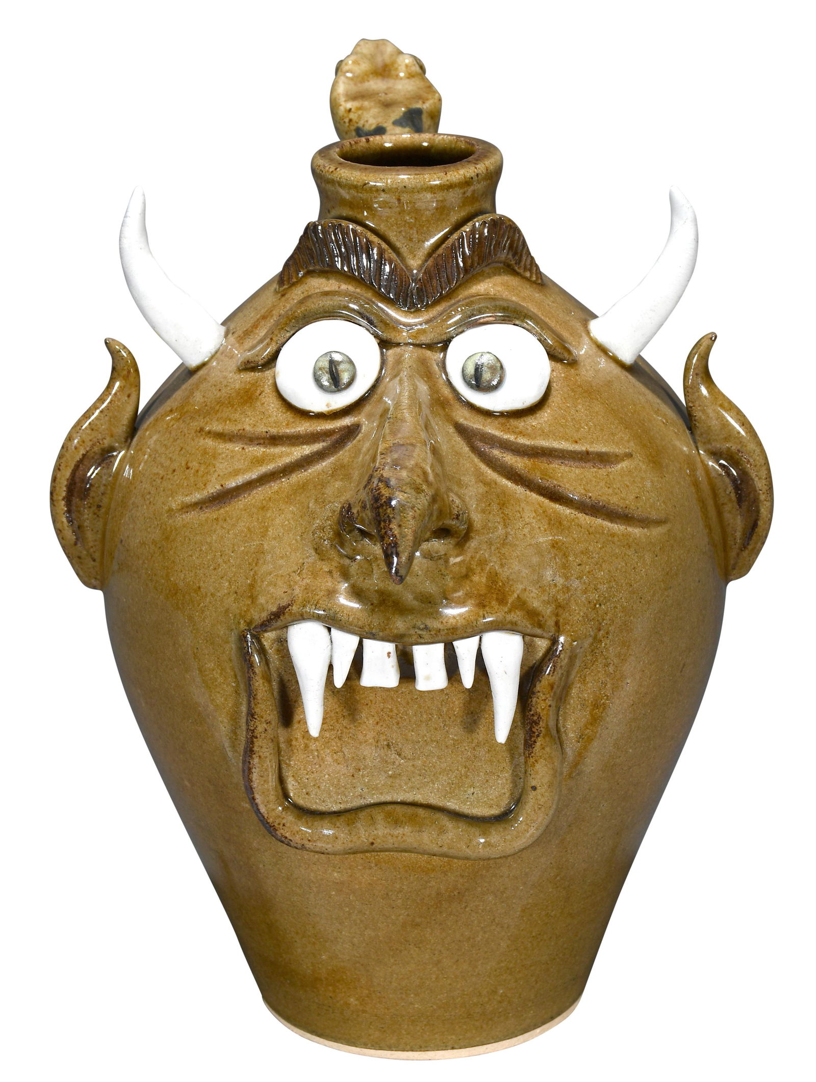 Otis Norris. Devil Jug With Snake Handle. (1 of 4)